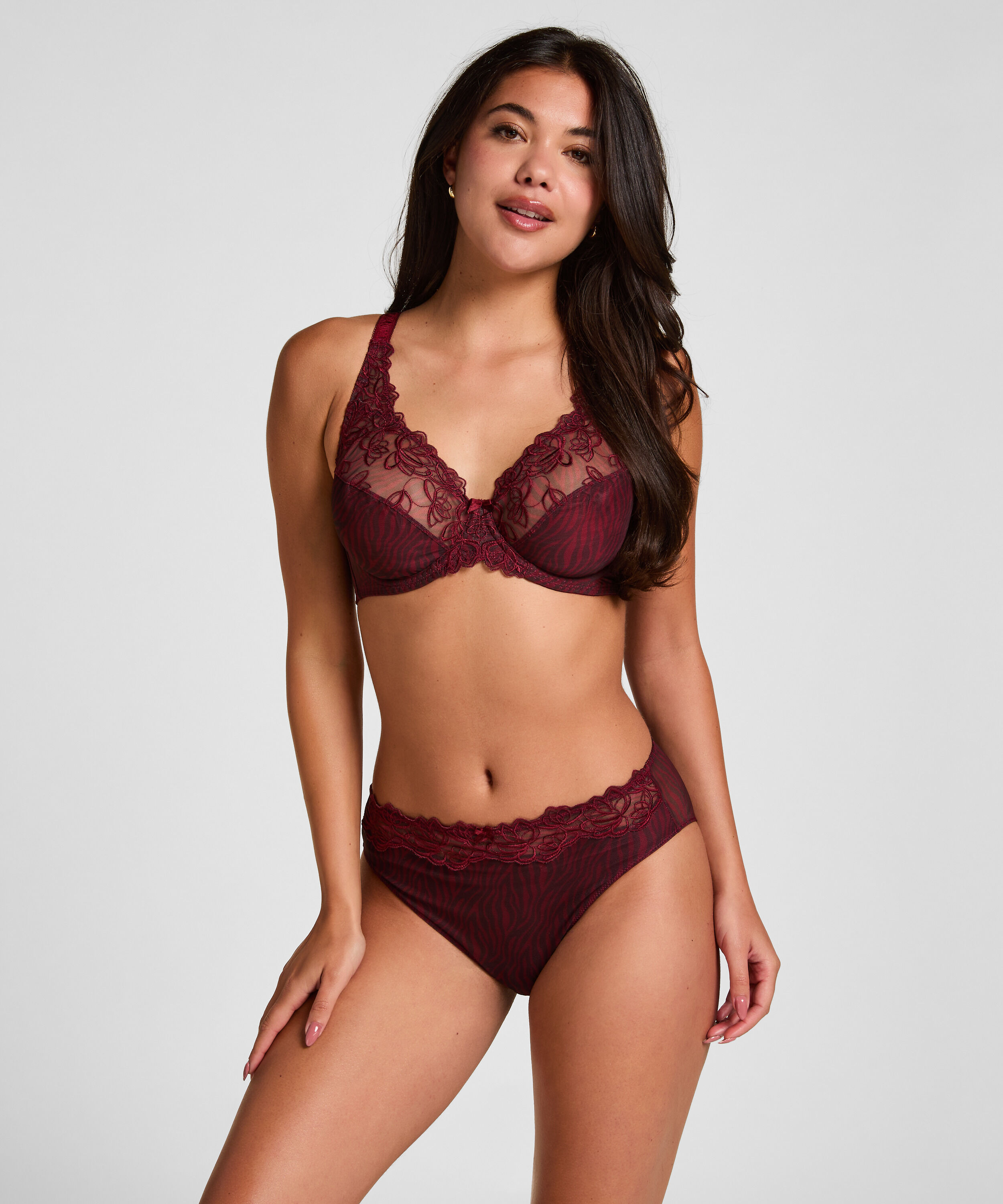 Hochgeschnittener Slip Diva, Rot