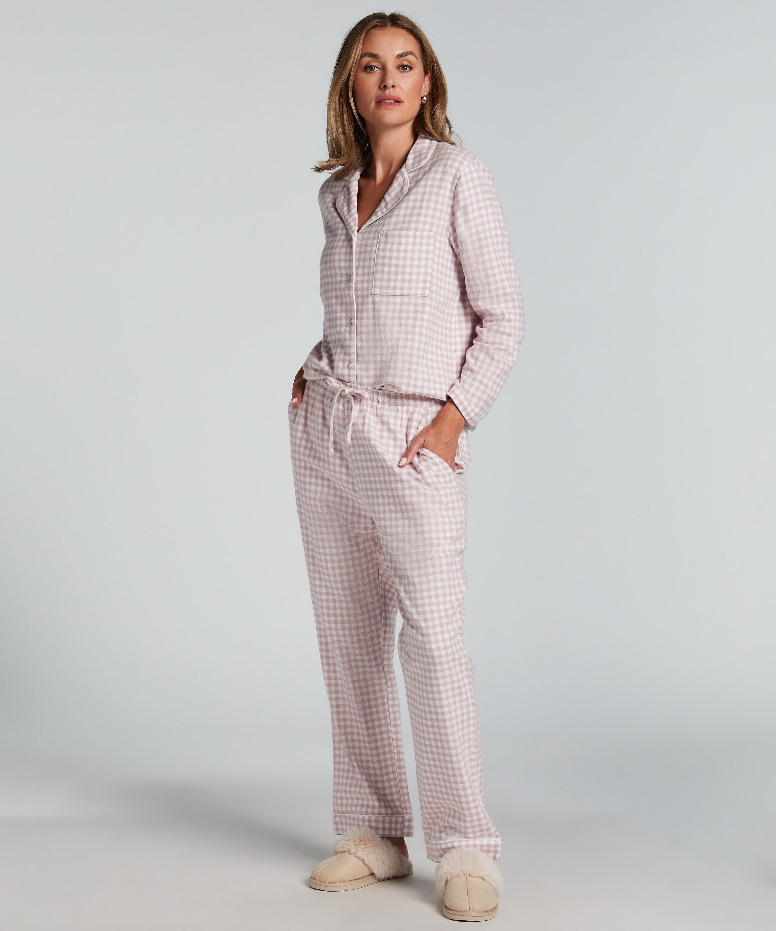 Pyjamahose aus Flanell, Lila Pyjamahose aus Flanell, Lila