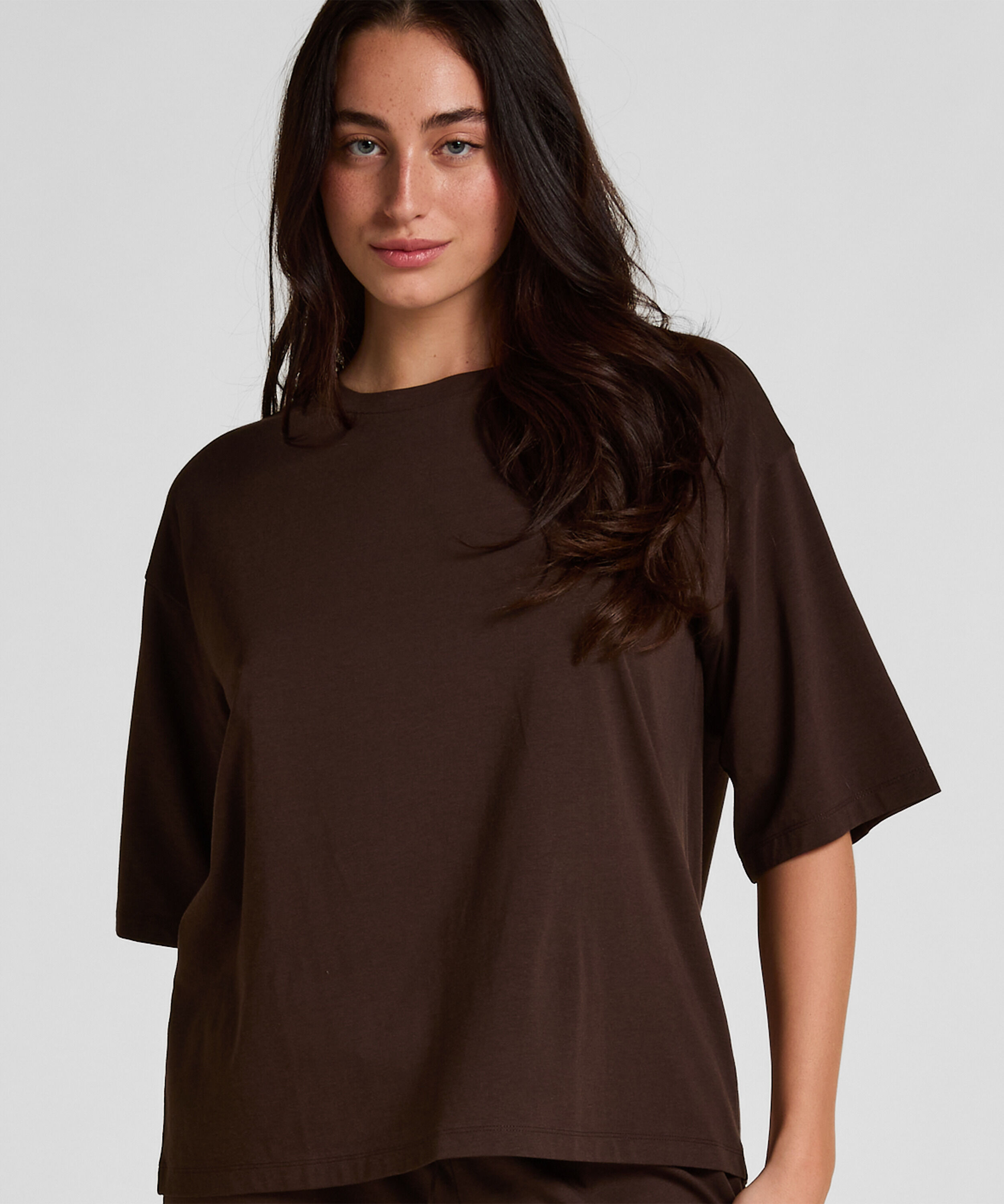 Pyjama Top Loose, Braun