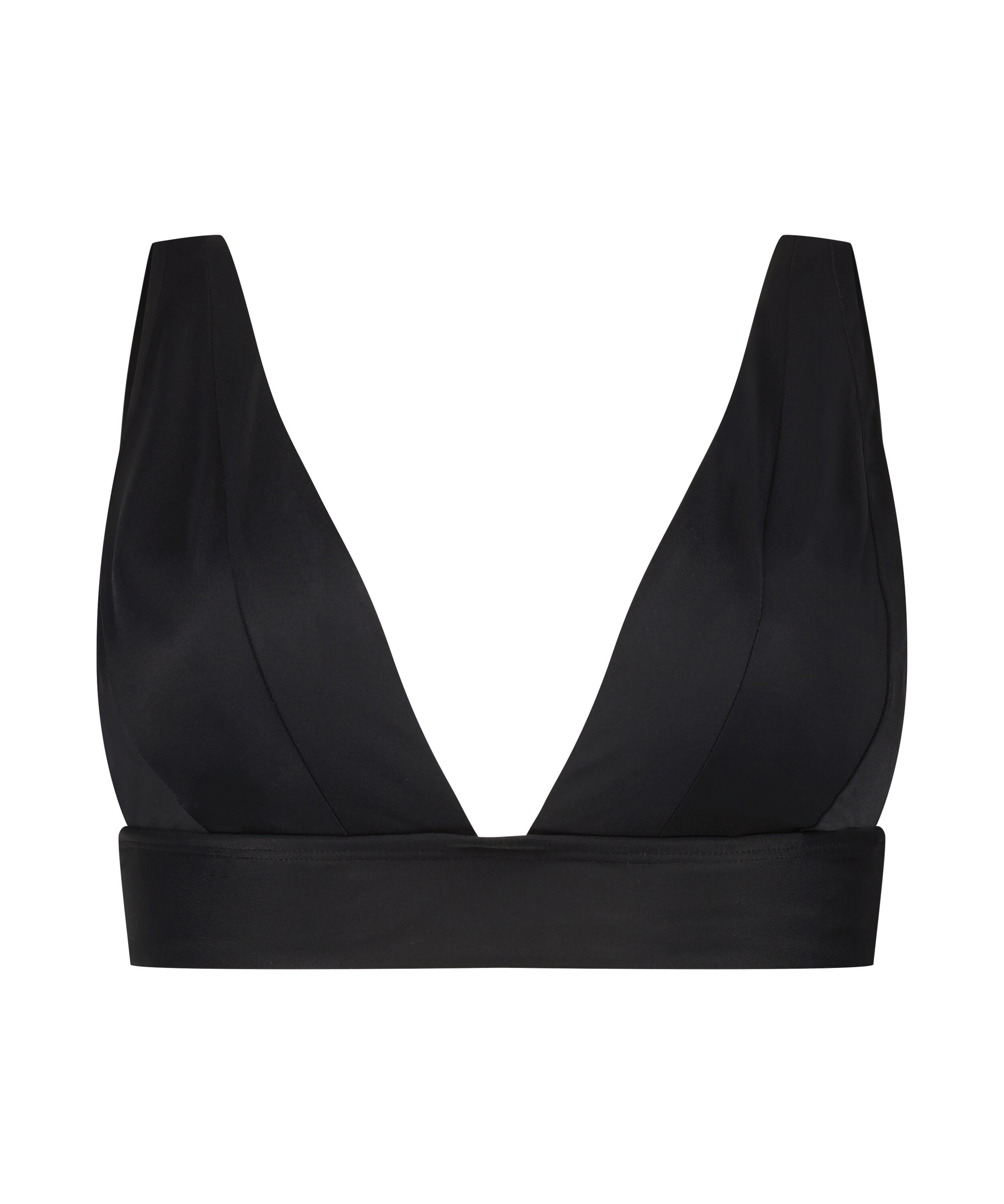 Triangel-Bikini-Top Luxe, Schwarz