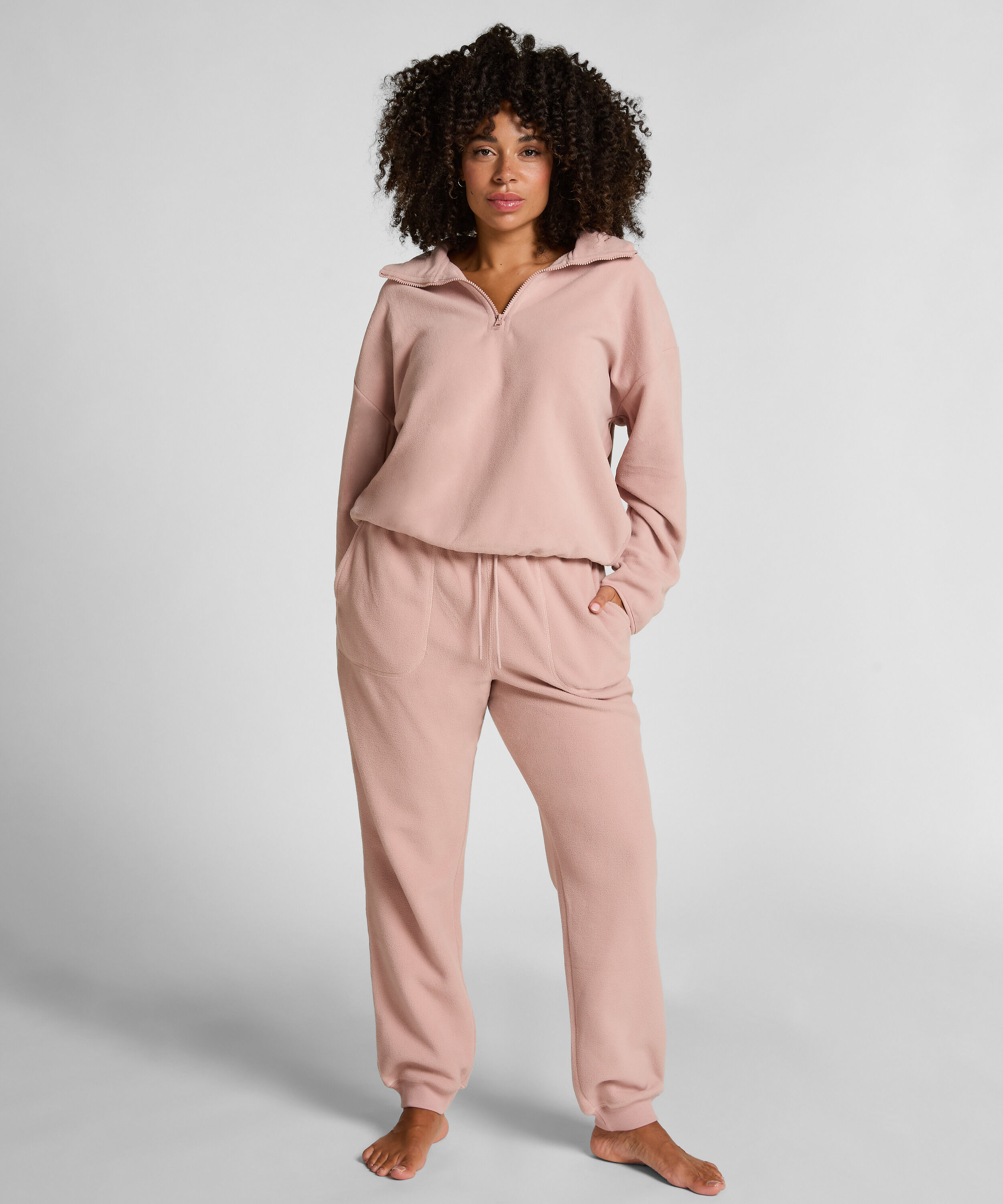 Sportlicher Jogger Fleece, Rose Sportlicher Jogger Fleece, Rose