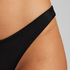 Bikini Slip mit hohem Beinausschnitt Luxe, Schwarz