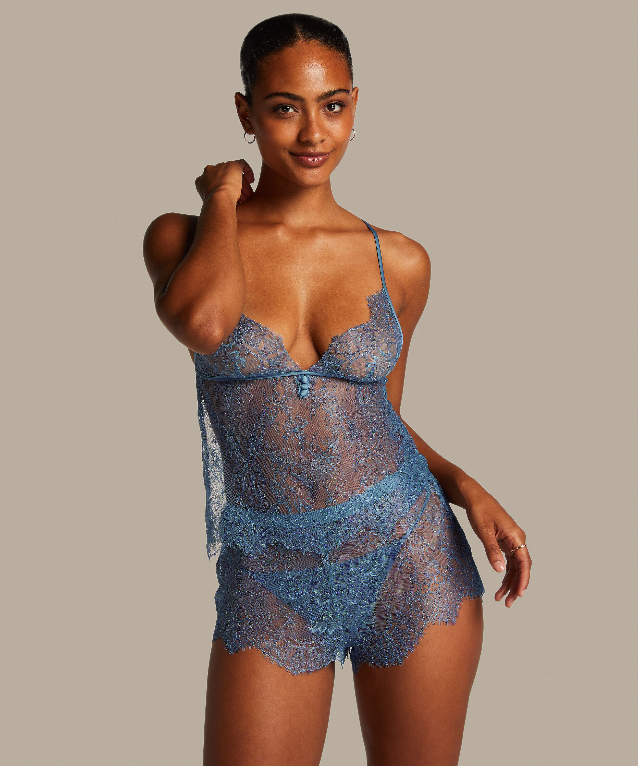 Shorts Lace Delphine, Blau