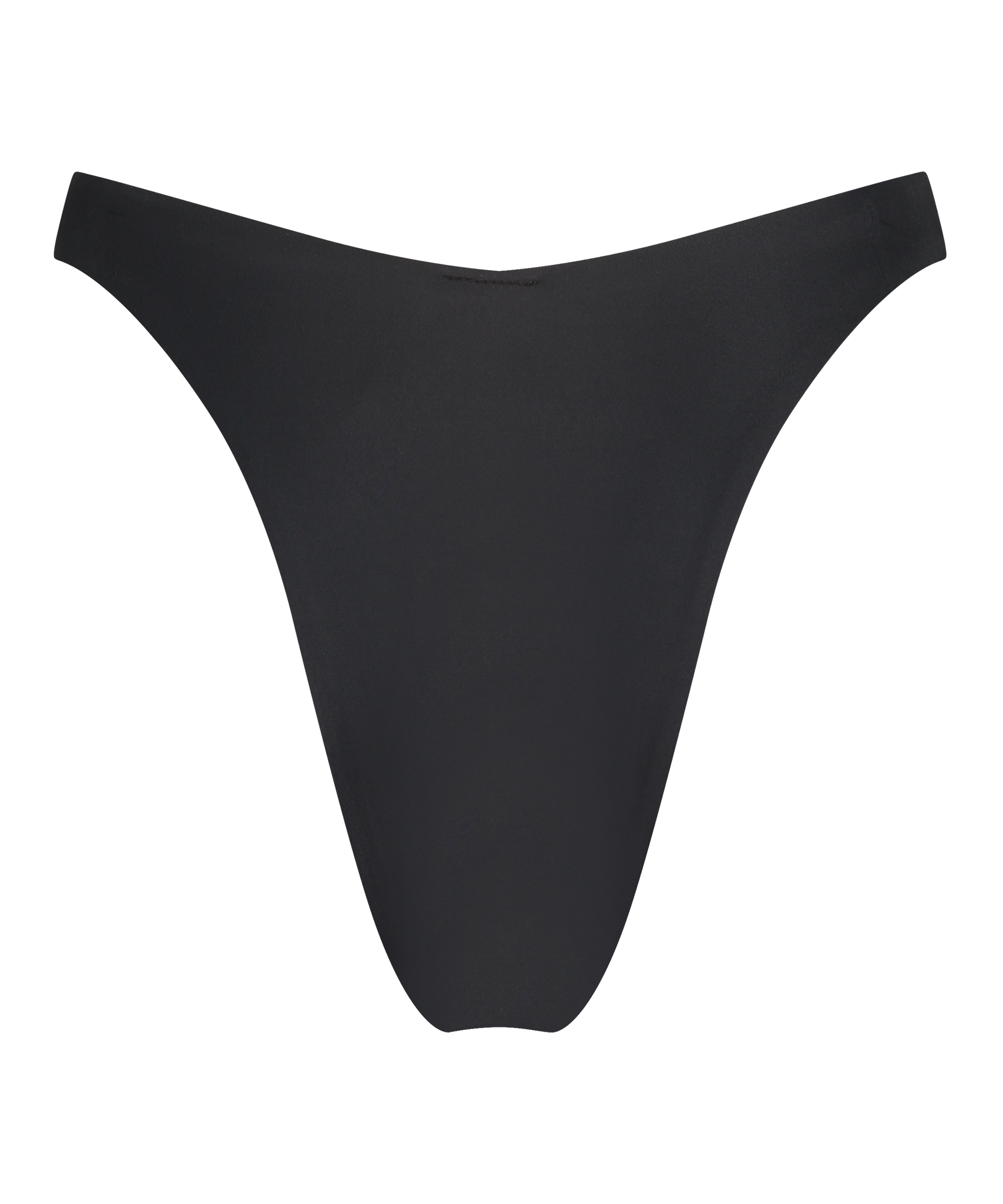 Bikini Slip mit hohem Beinausschnitt Luxe, Schwarz, main