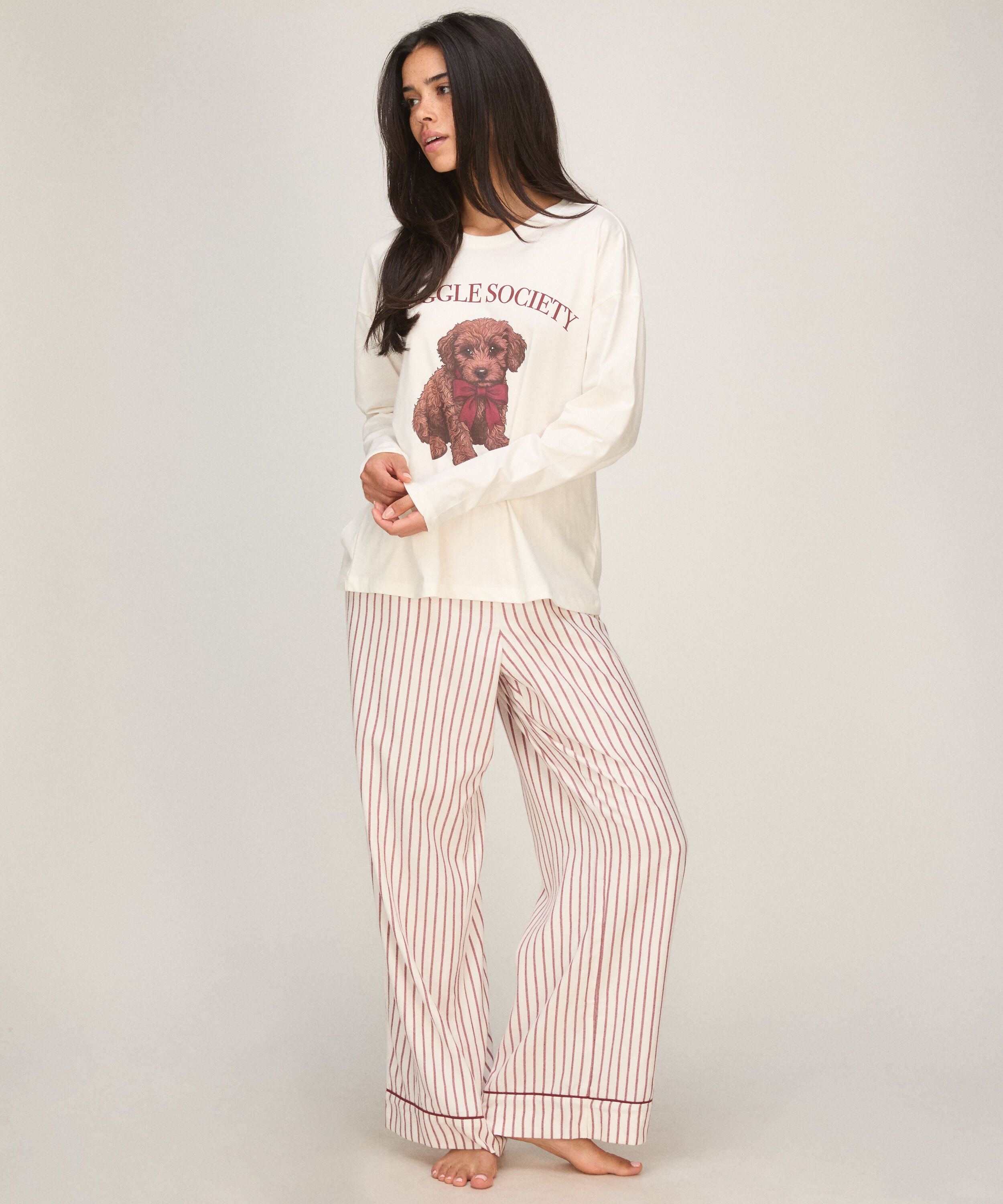 Pyjama-Set Viscose, Weiß Pyjama-Set Viscose, Weiß