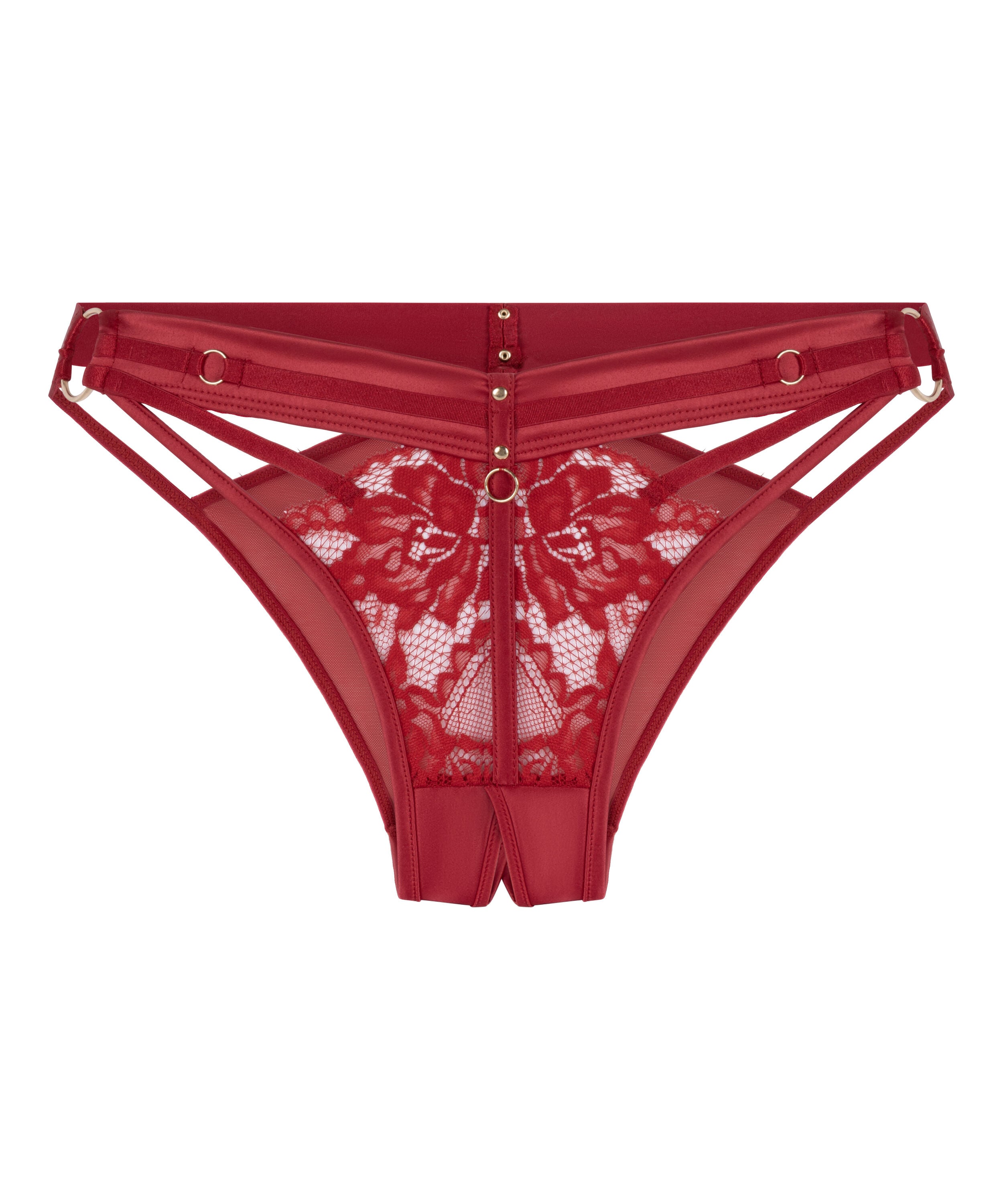 Emmeline Brazilian mit offenem Schritt, Rot Emmeline Brazilian mit offenem Schritt, Rot