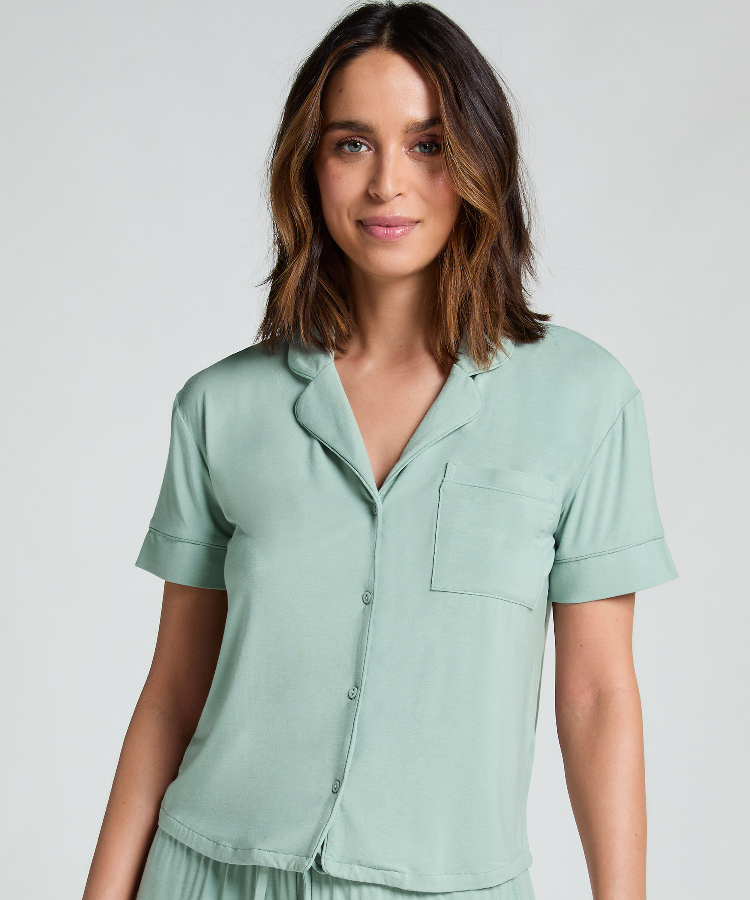 Kurzärmelige Jersey-Jacke Essential, Grün