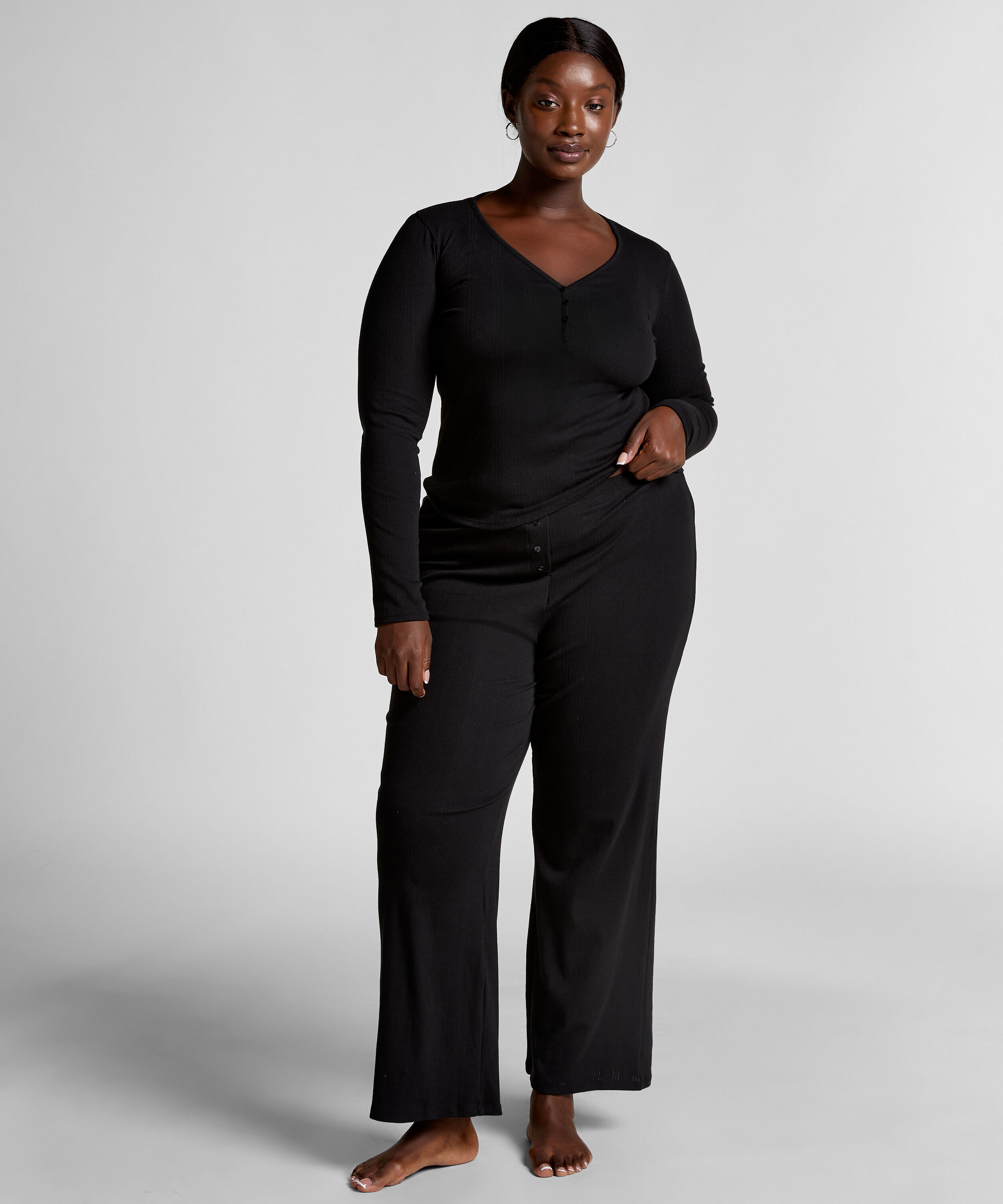 Pyjama-Oberteil Henley