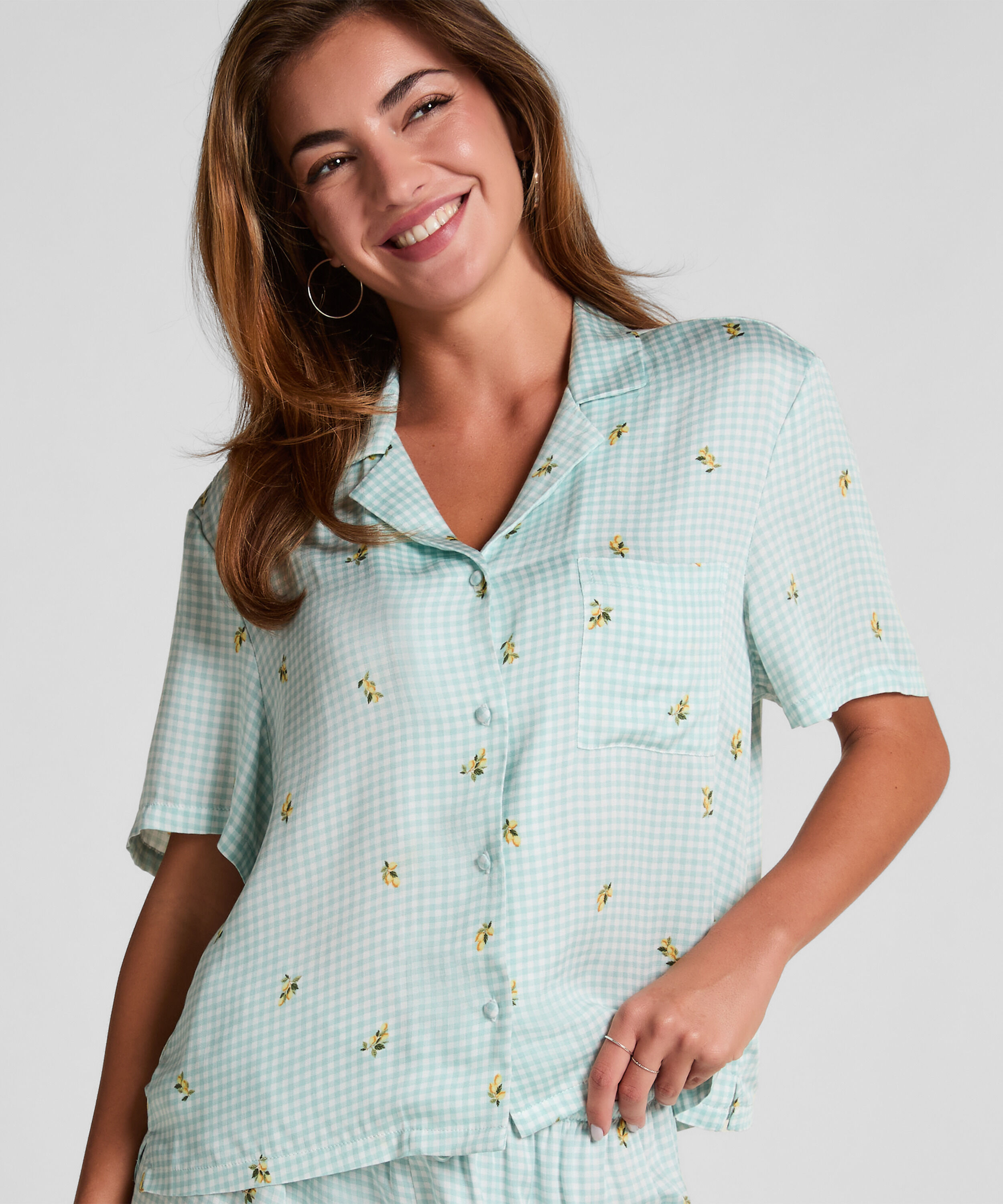 Pyjamaoberteil, Grün