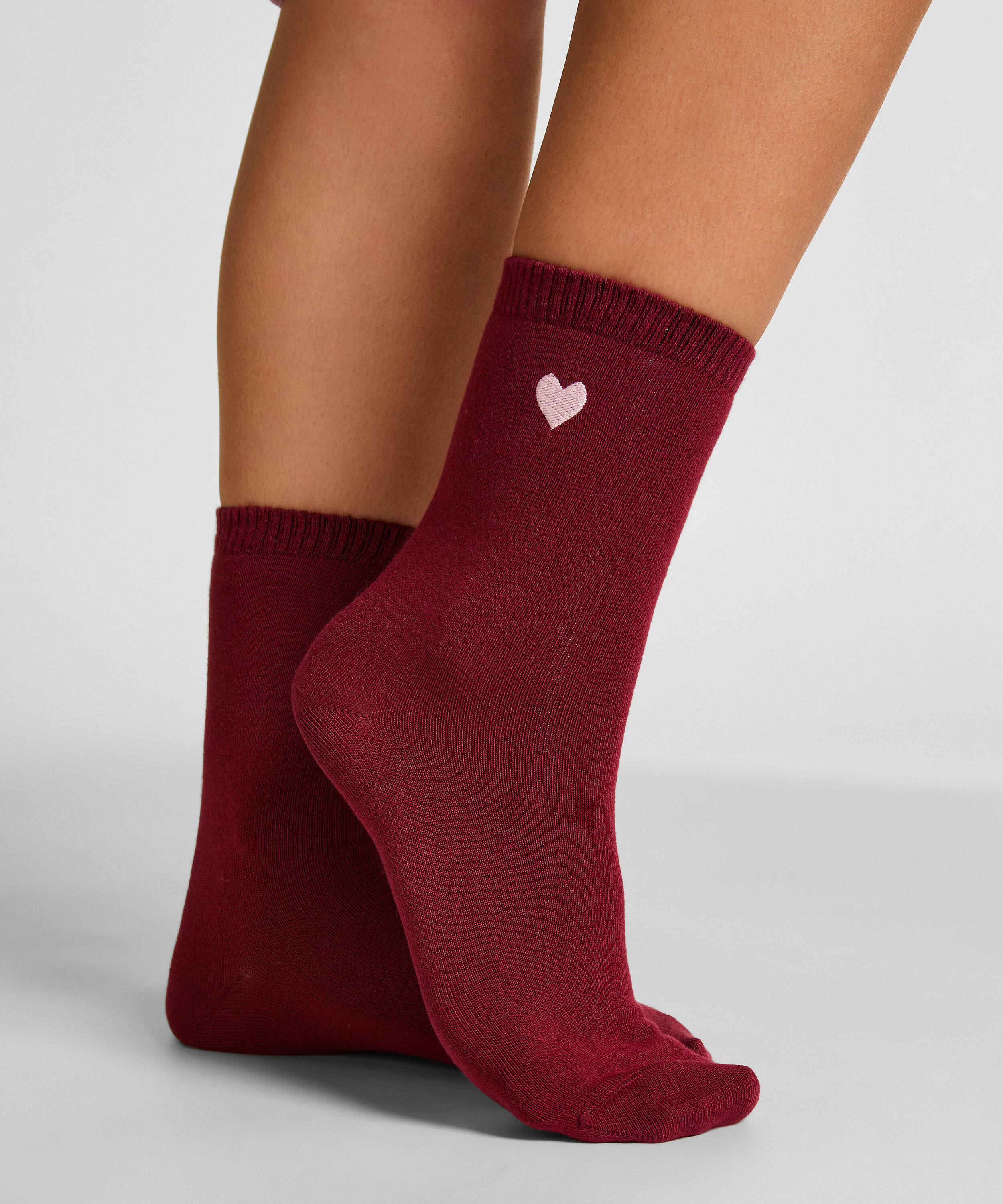Crew-Socken aus Modal, Rot