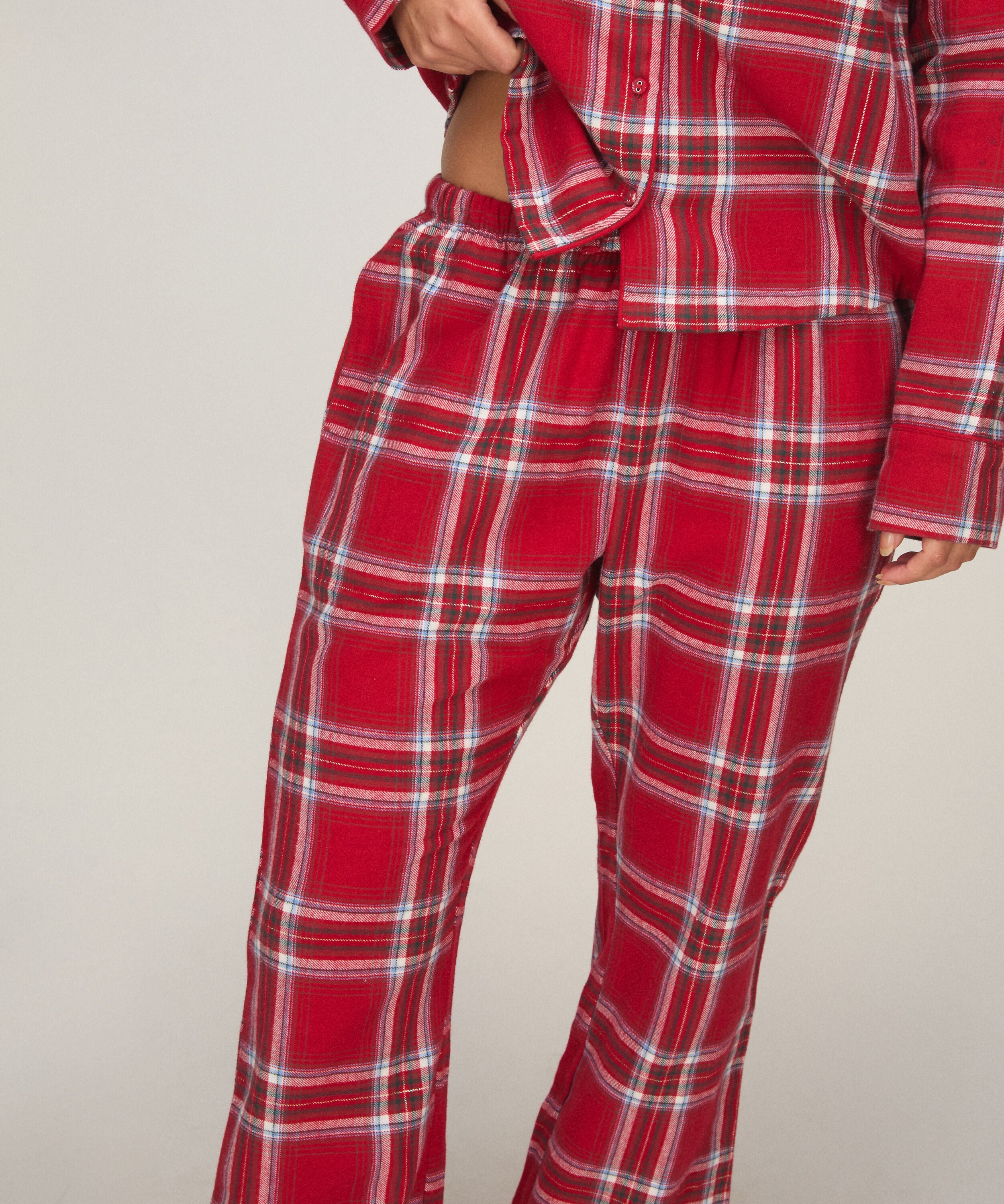 Pyjamahose aus Flanell, Rot