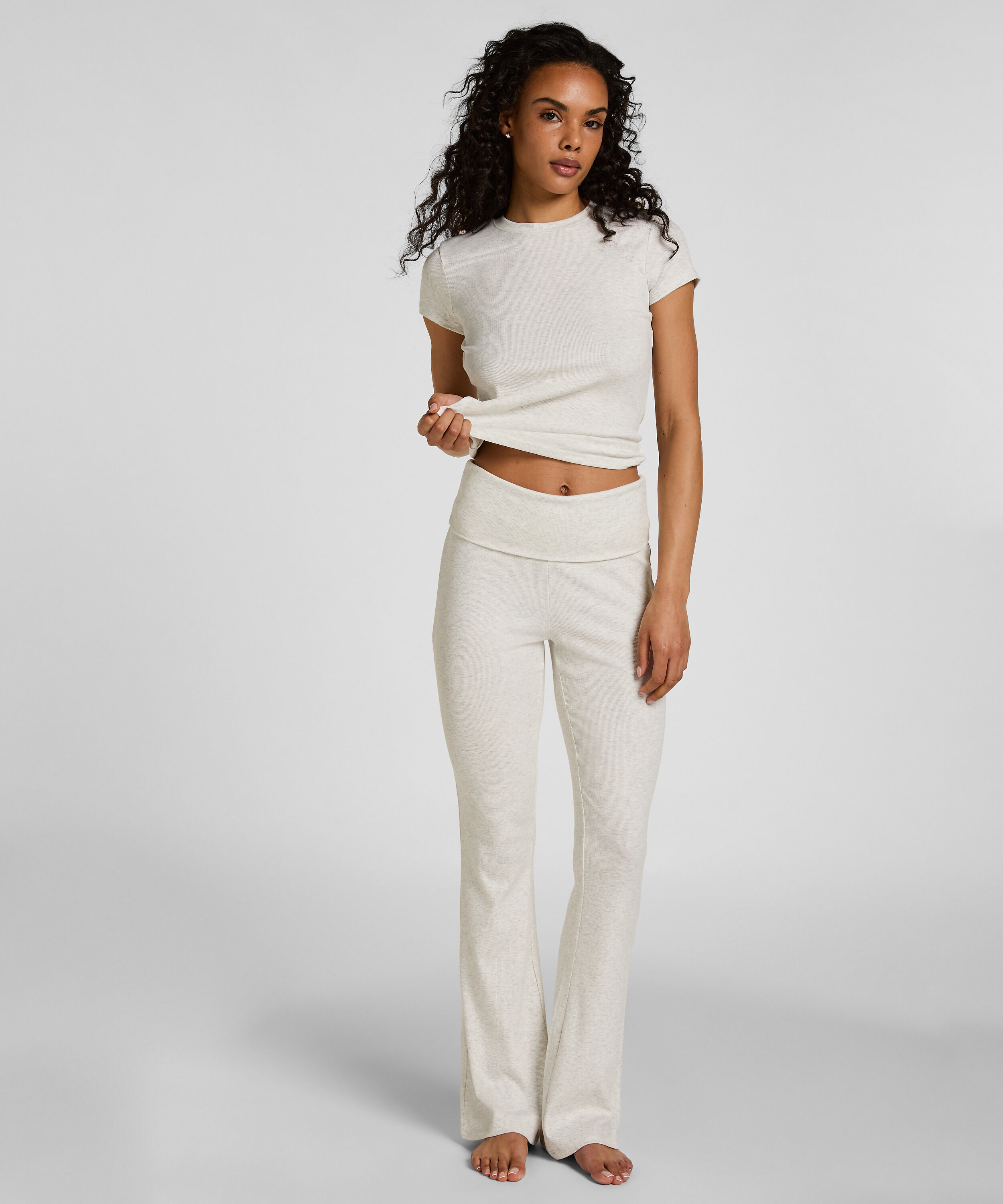 Flared Lounge Pants, Grau Flared Lounge Pants, Grau