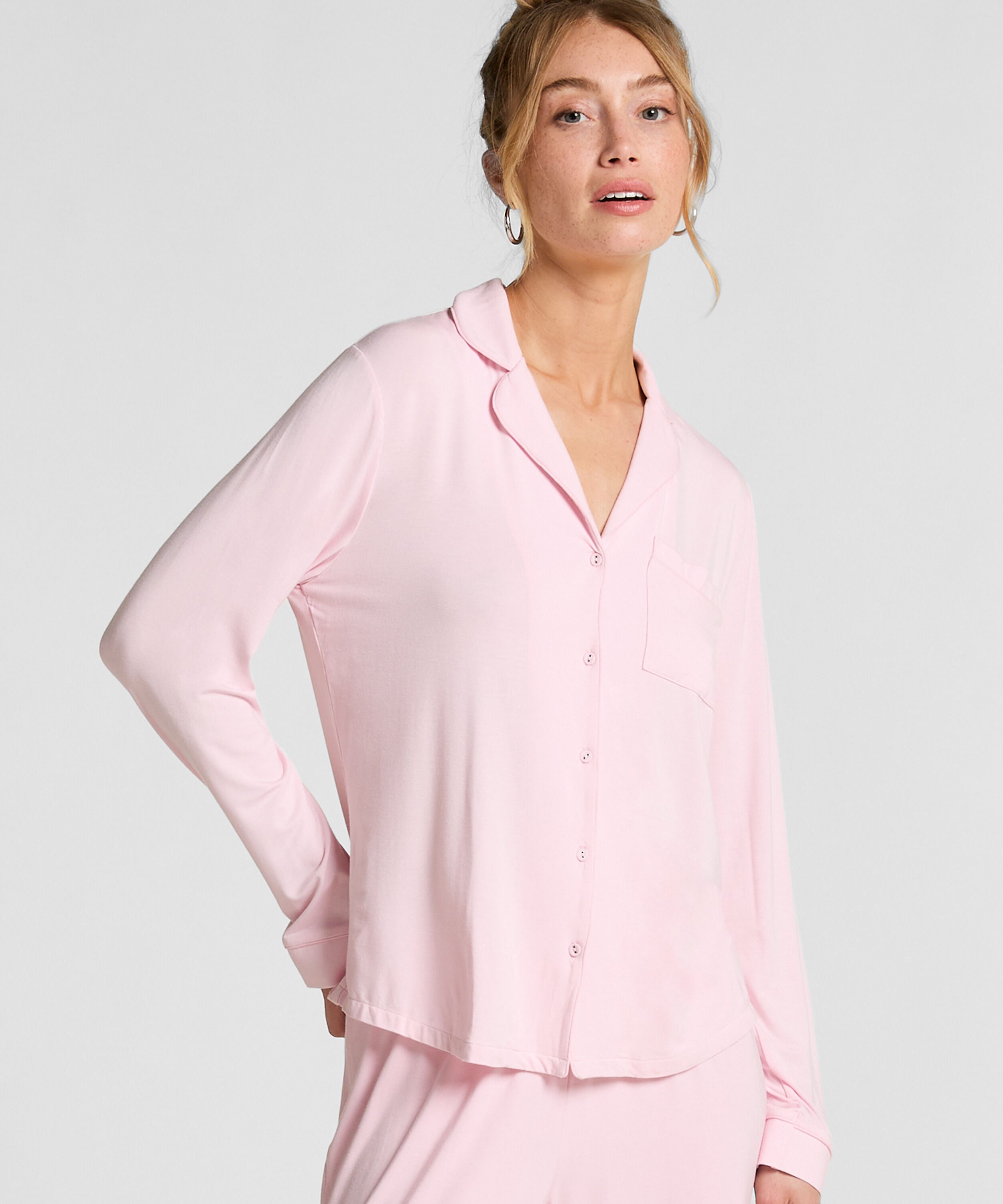 Langärmelige Jersey-Jacke Essential, Rose