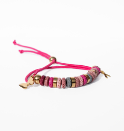 Pink Ribbon Armband, Rose