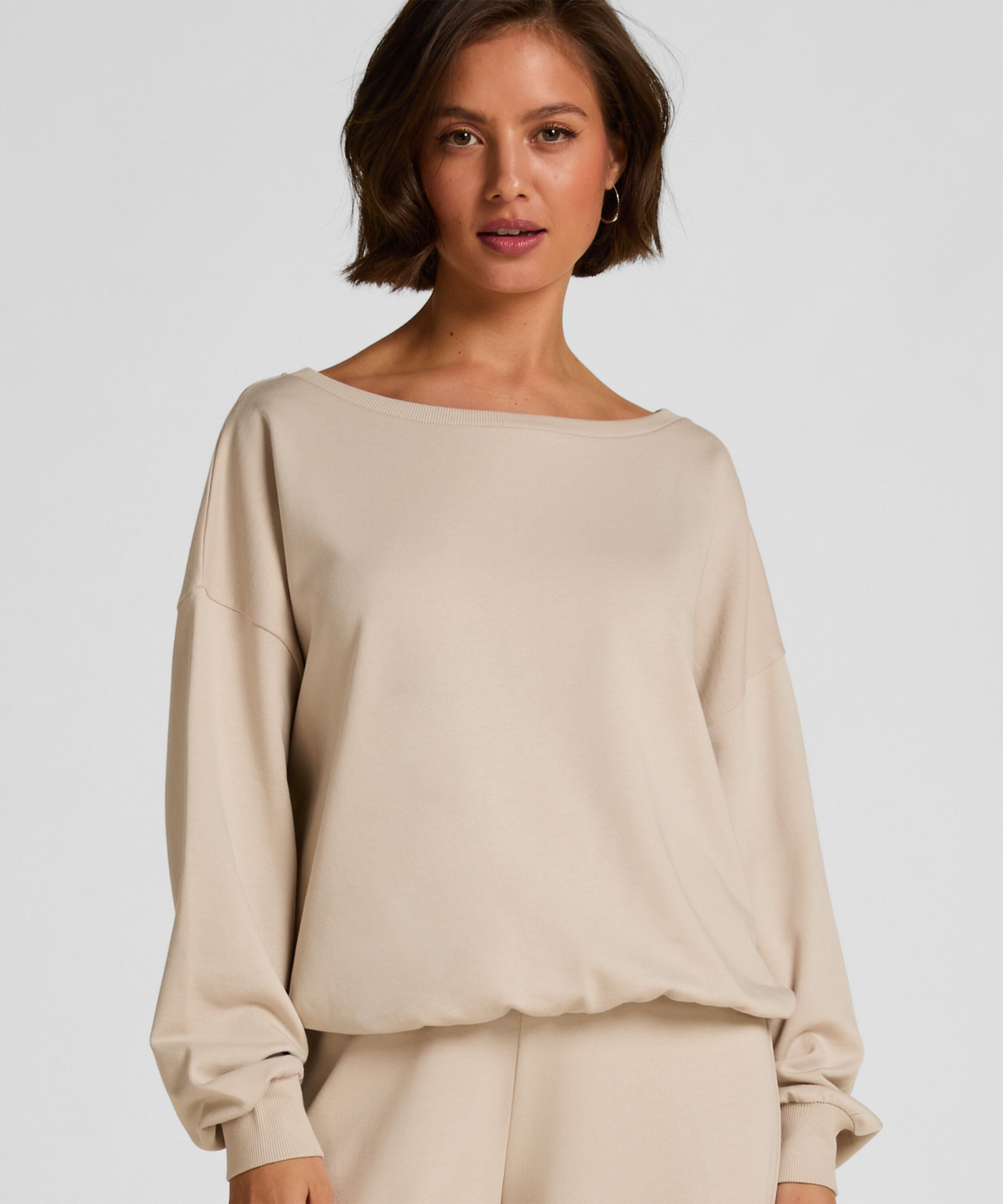 Boatneck Sweater Audrey, Grau Boatneck Sweater Audrey, Grau