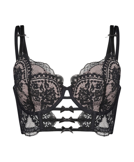 Vorgeformter Longline-B&uuml;gel-BH Oceana Rebecca Mir, Schwarz