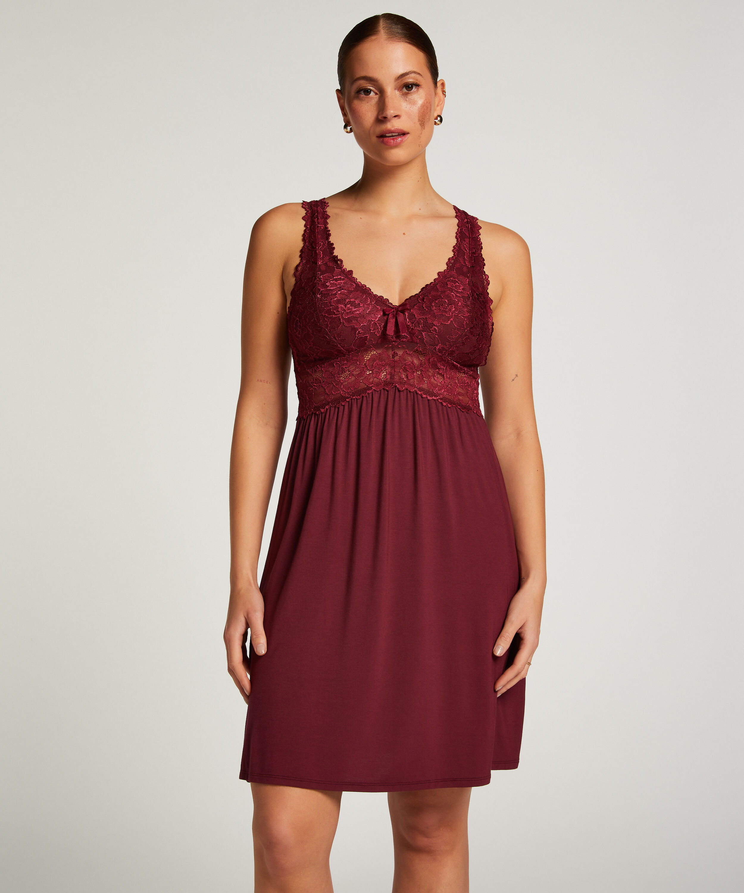 Slipdress Nora Lace, Lila