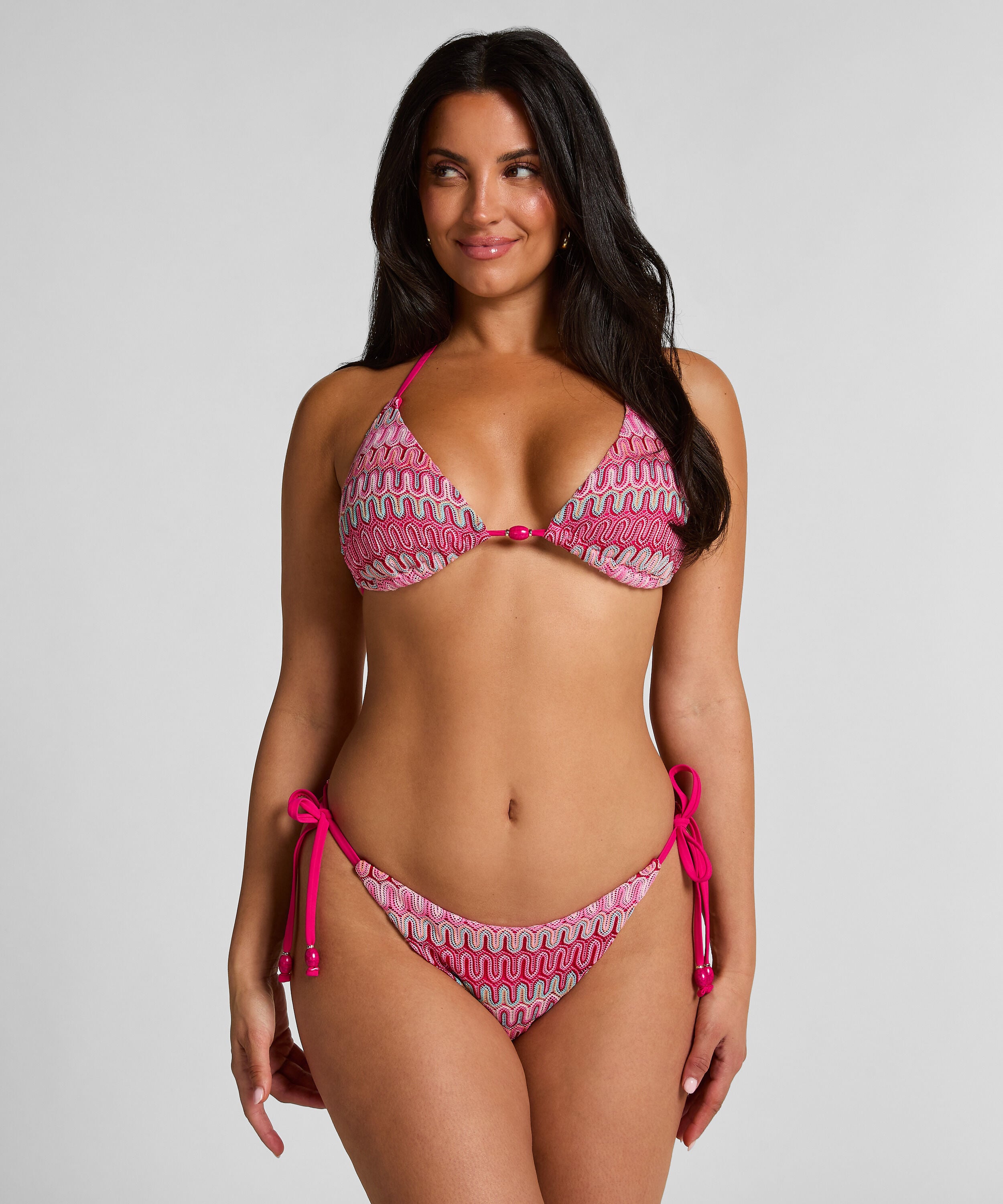 Bikiniunterteil mit hohem Beinausschnitt Cali, Rose