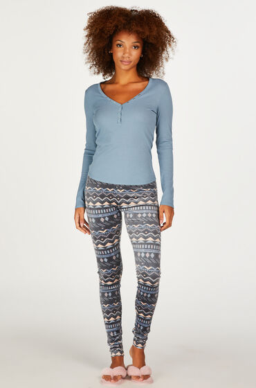 Hunkemöller Velours-Leggings Blau