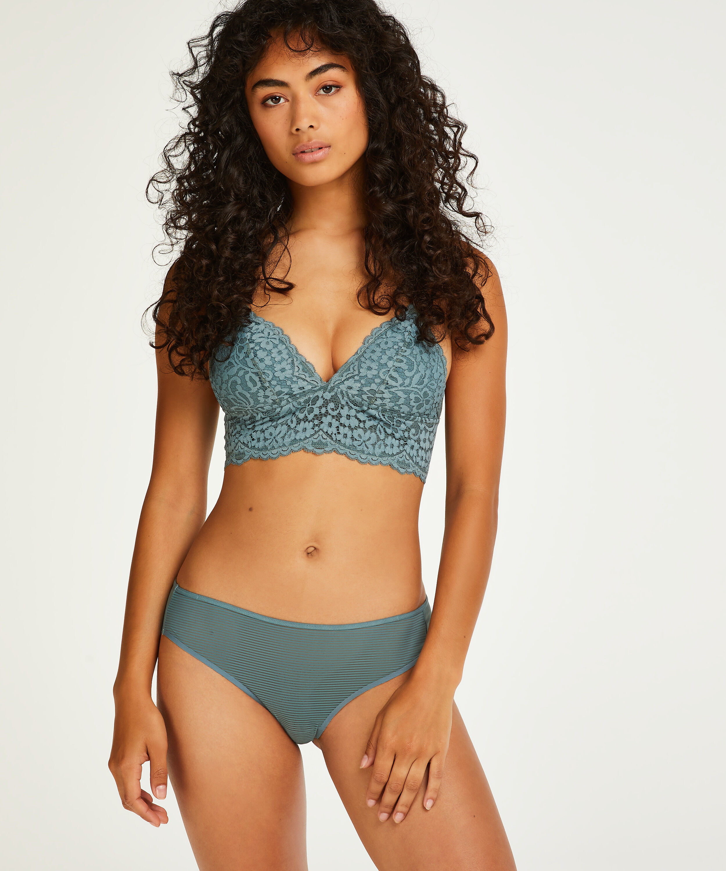 Invisible Brazilian Stripe Mesh, Grau