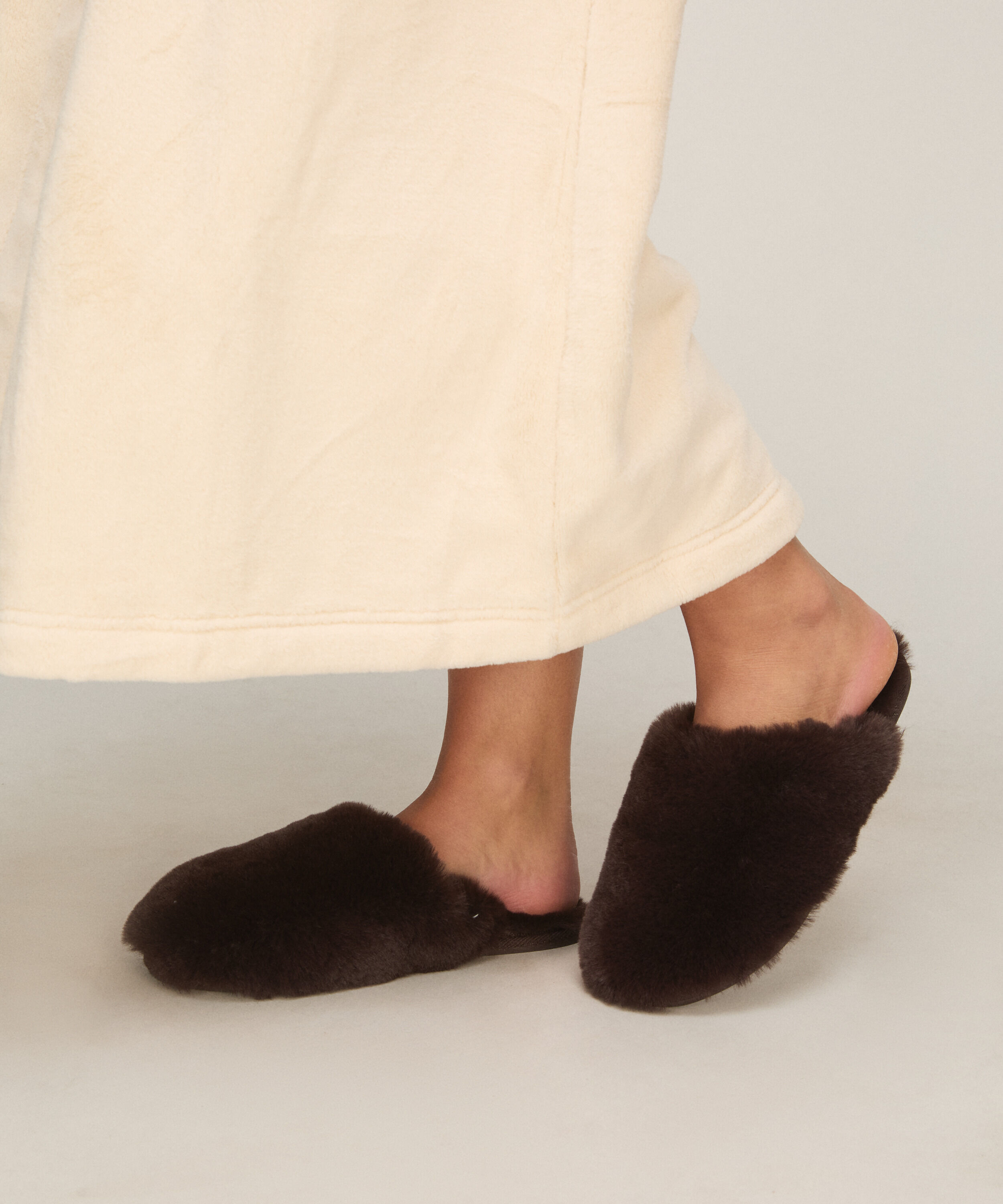Hausschuhe Faux Fur, Braun Hausschuhe Faux Fur, Braun