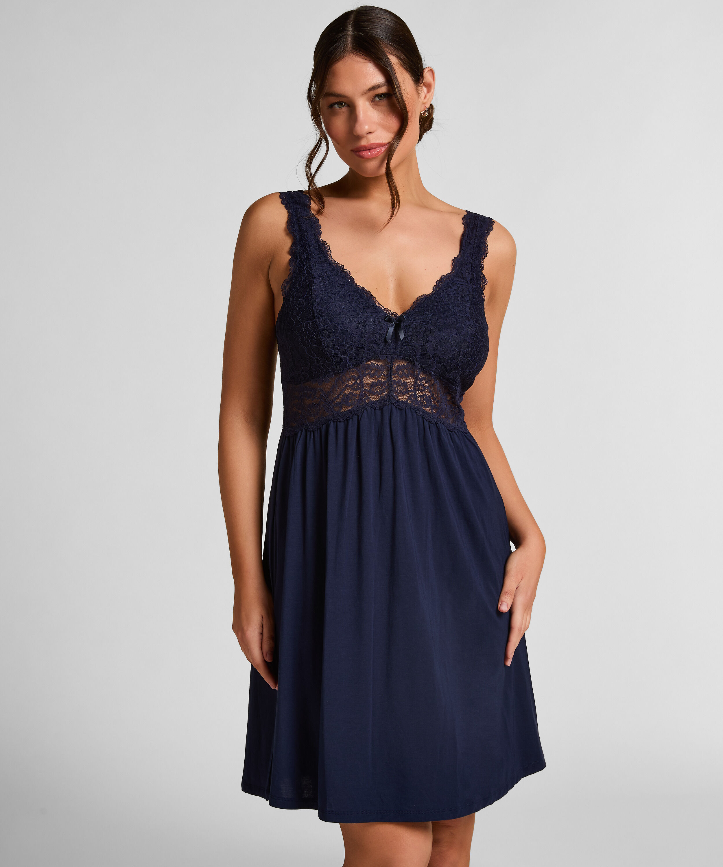 Slipdress Nora Lace, Blau Slipdress Nora Lace, Blau