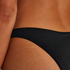 Hoch ausgeschnittener Bikini-Slip Luxe, Schwarz