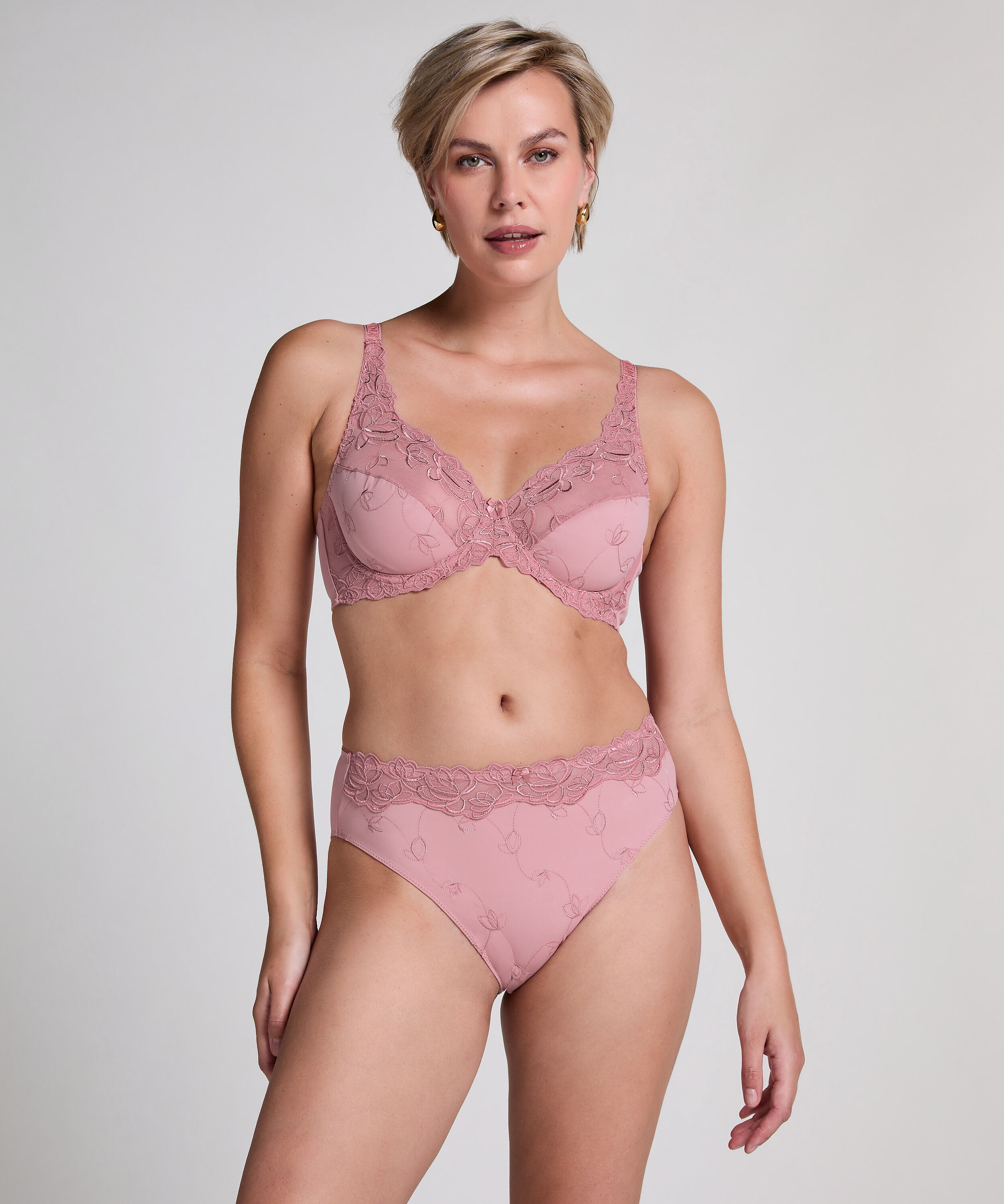 Hochgeschnittener Slip Diva, Rose