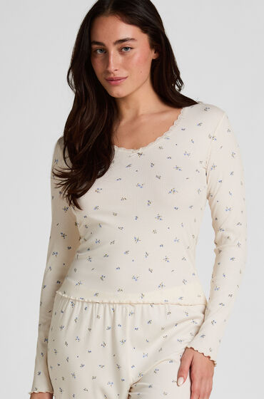 Hunkemöller Daisy Pyjama Oberteil Weiß