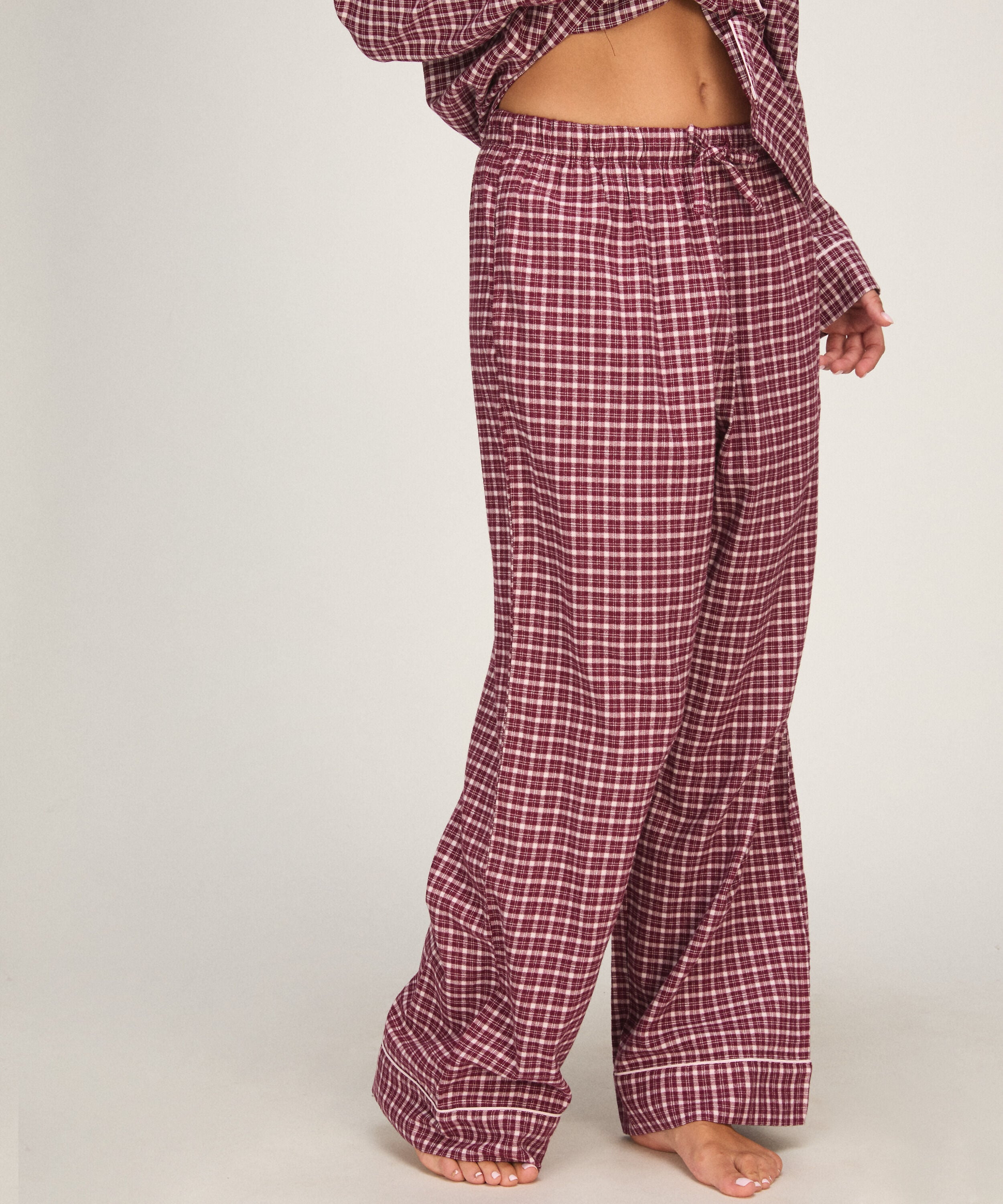 Karierte Pyjamahose, Rose Karierte Pyjamahose, Rose