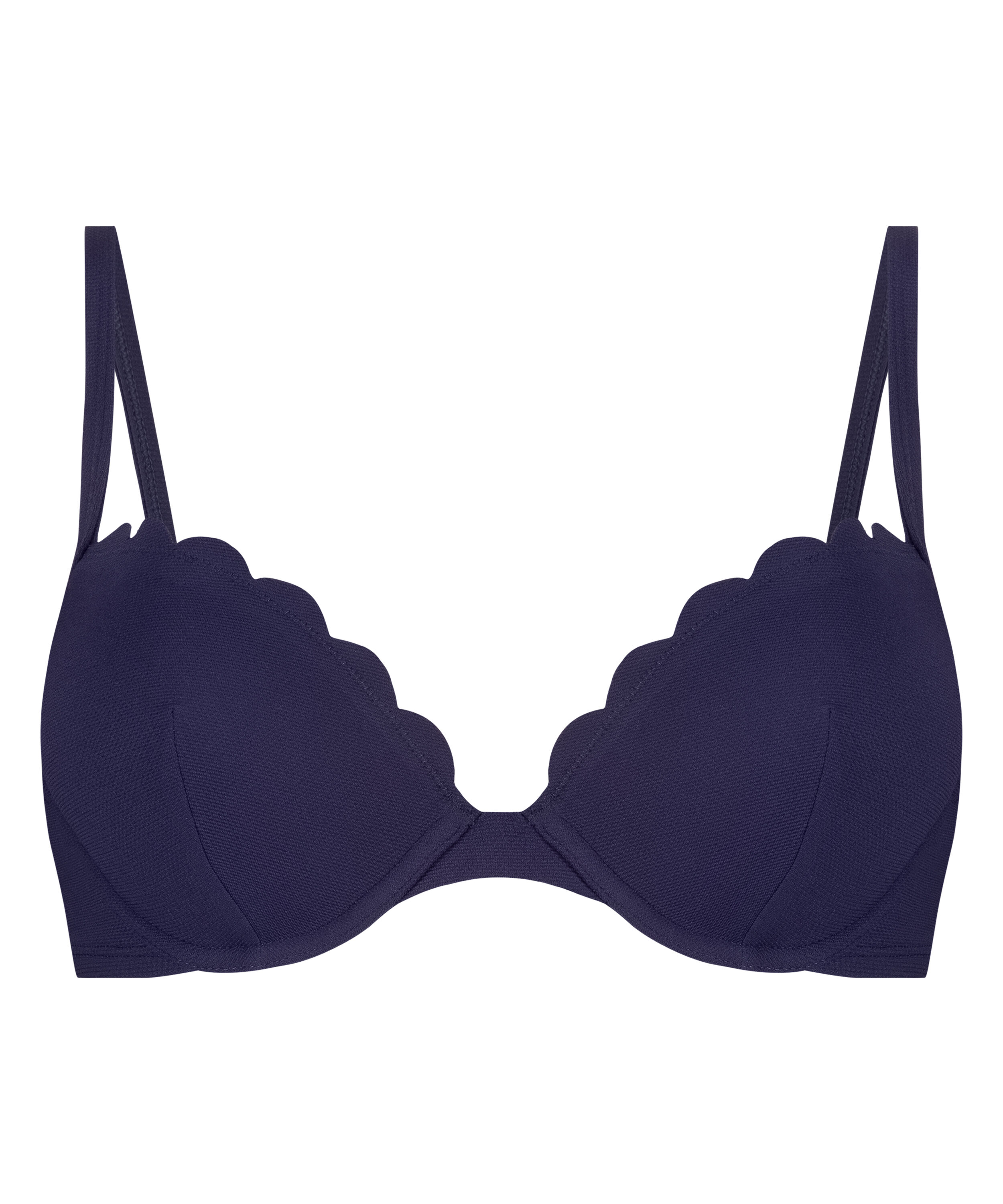 Vorgeformtes Bügel-Bikinitop Scallop, Blau