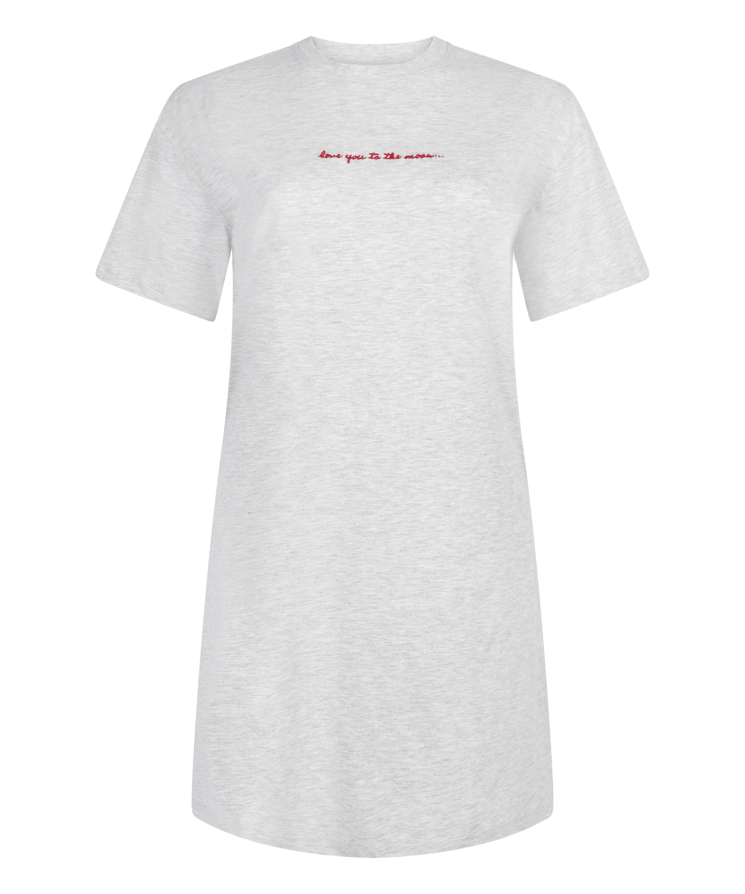 Nachthemd Rundhalsausschnitt, Grau