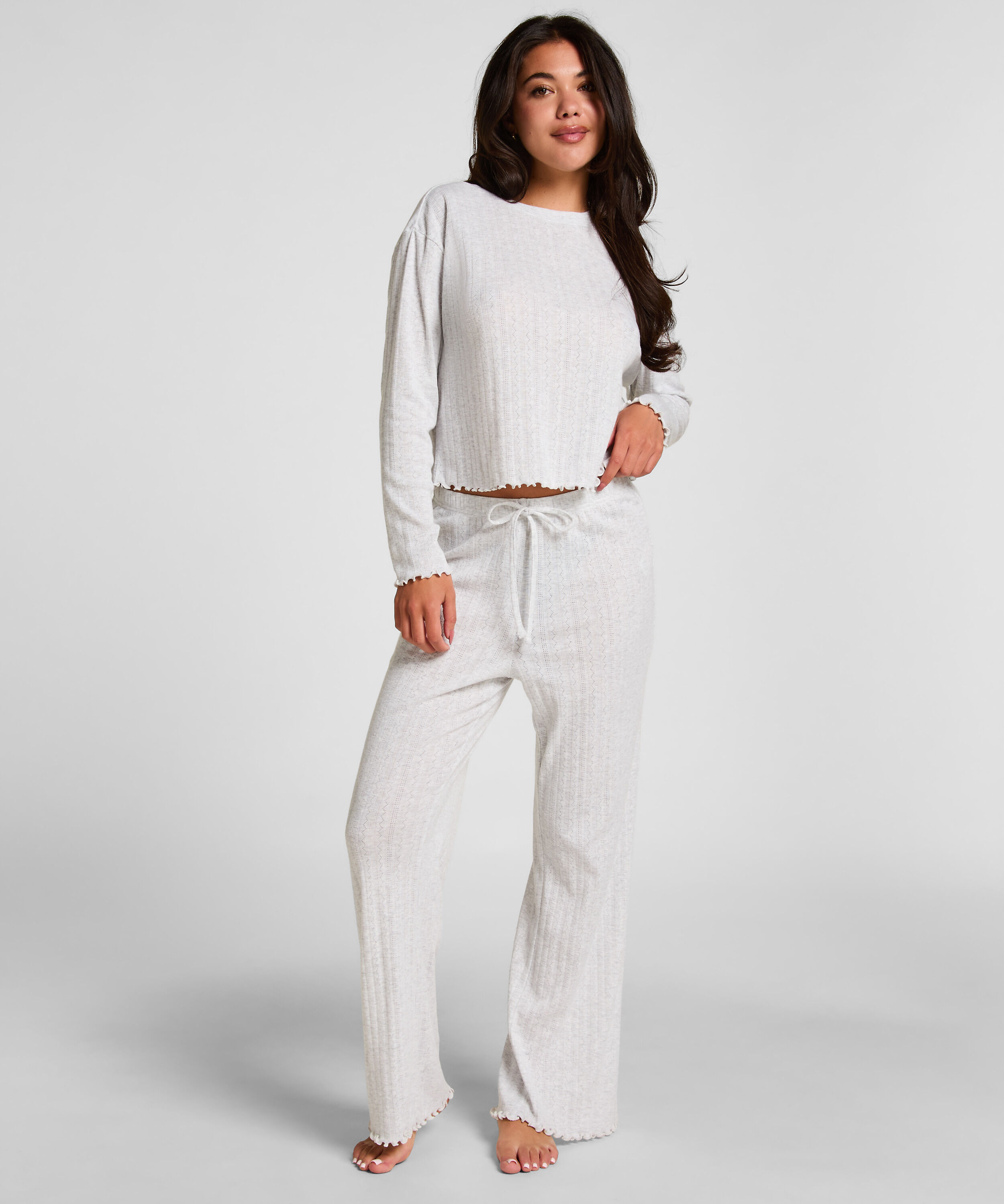 Pyjamahosen Pointelle, Beige