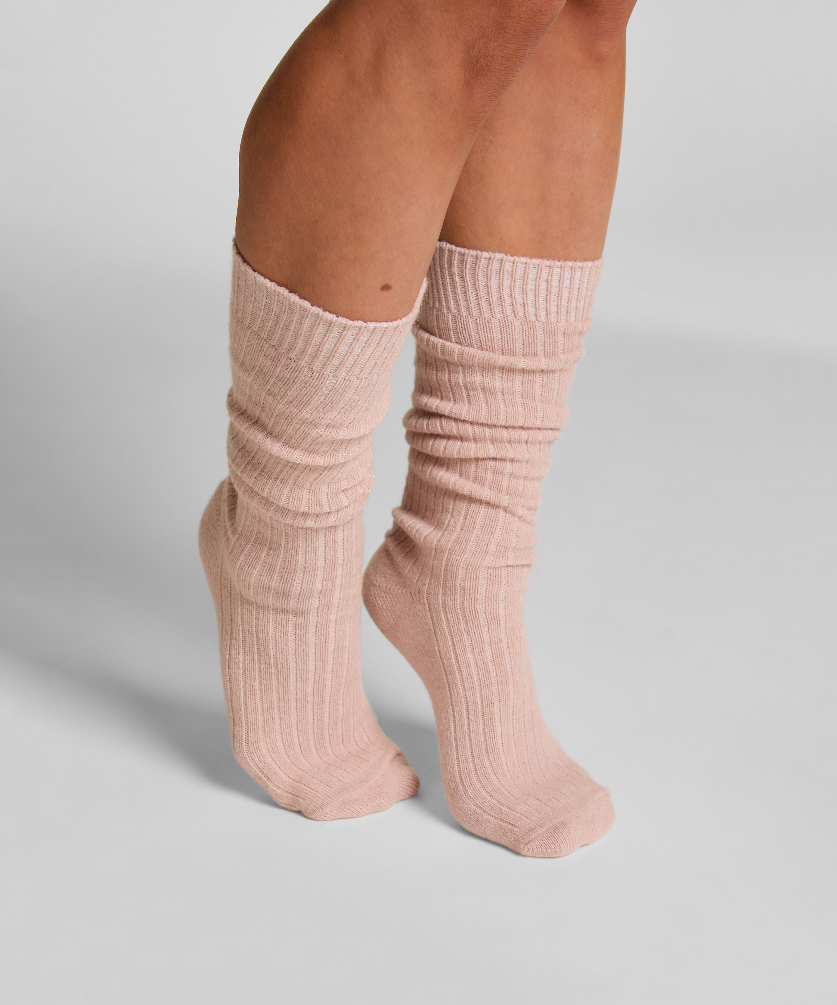 Socken aus Kaschmir-Mix, Rose