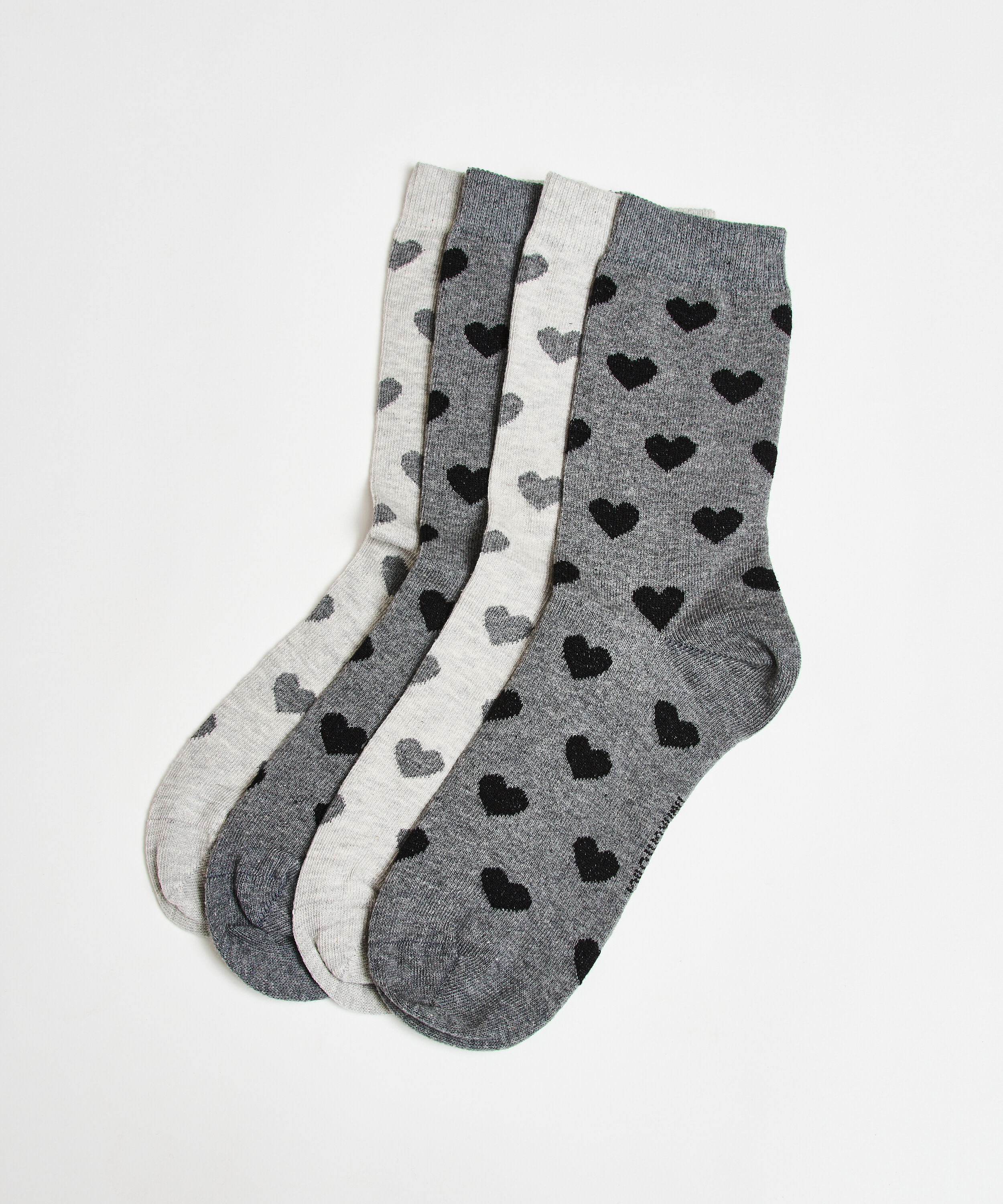 2 Paar Baumwollsocken, Grau