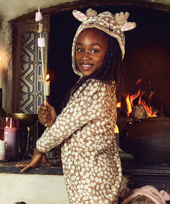 Fleece Onesie Kids, Braun