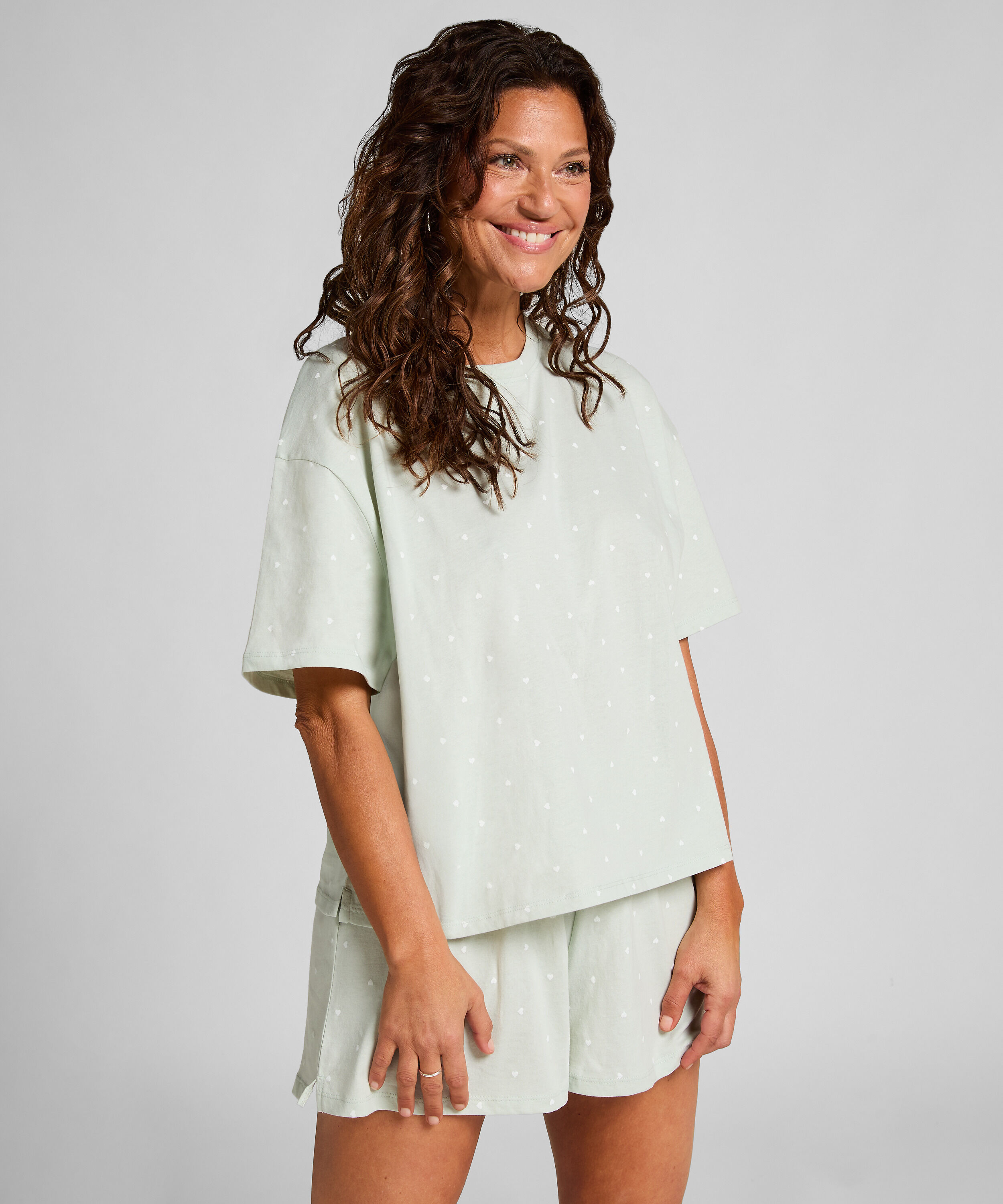 Pyjama-Set aus Baumwolle, Grün