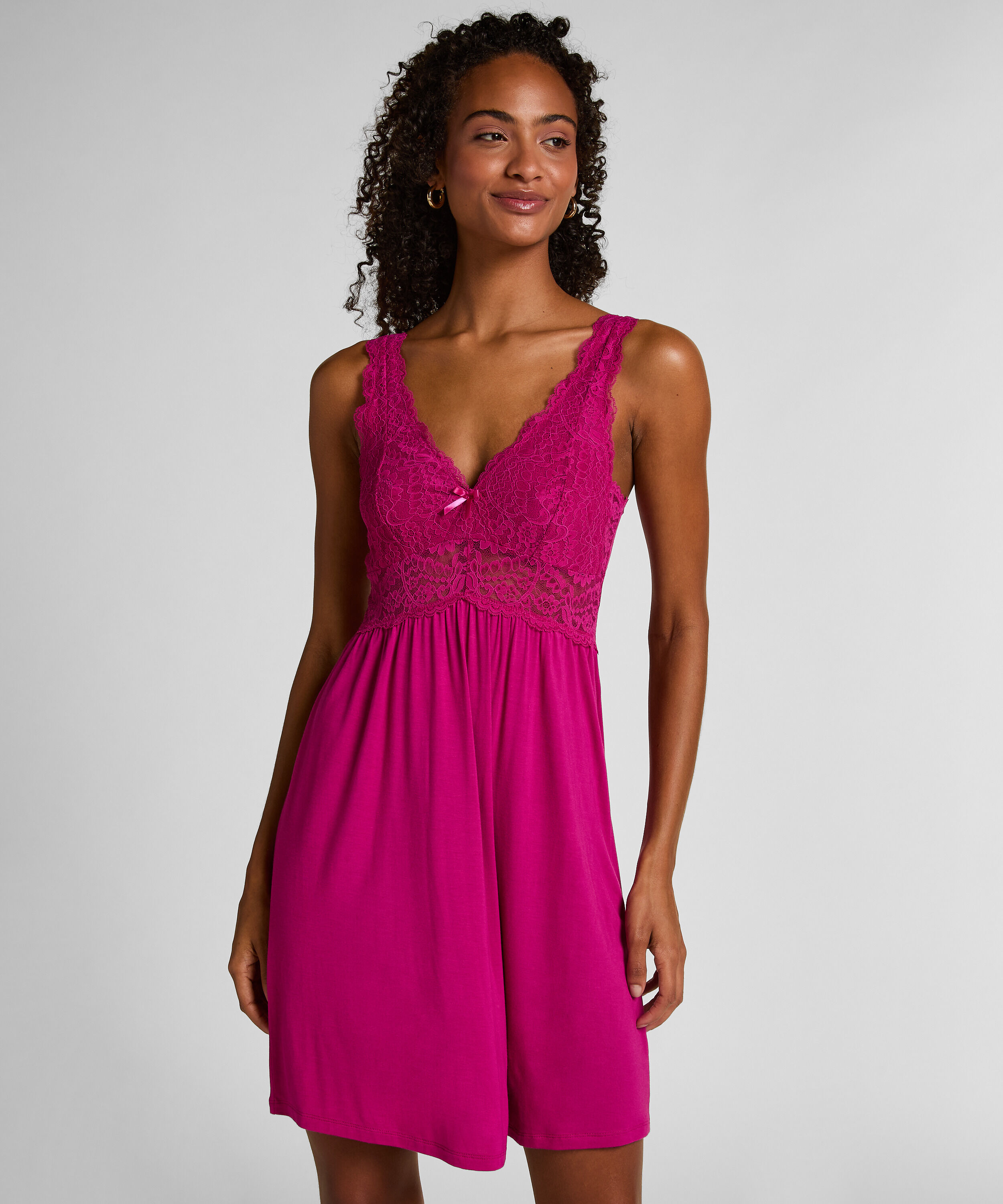 Slipdress Nora Lace, Rose