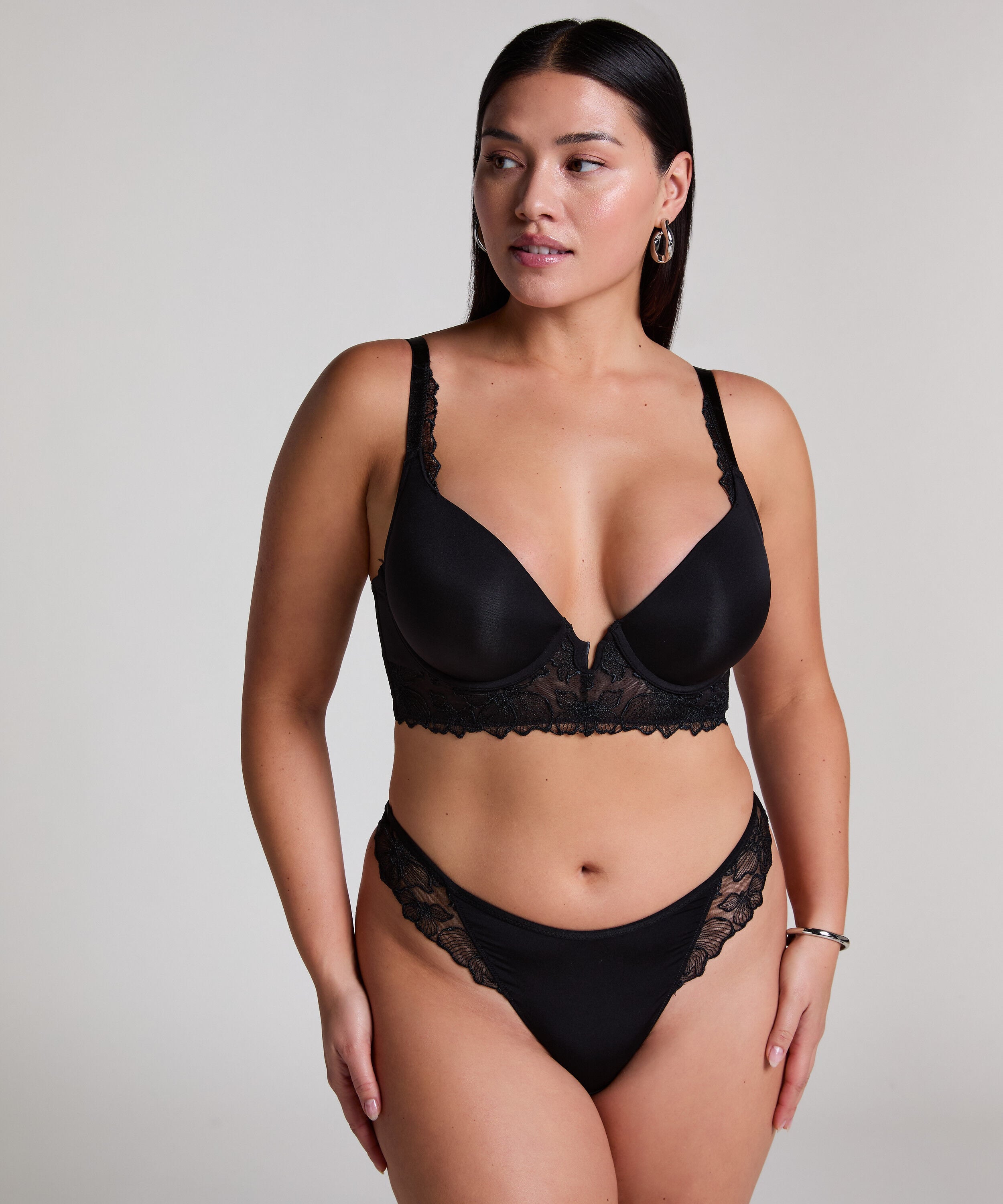 Jemima Gepolsterter Longline-Push-up-BH mit Bügel