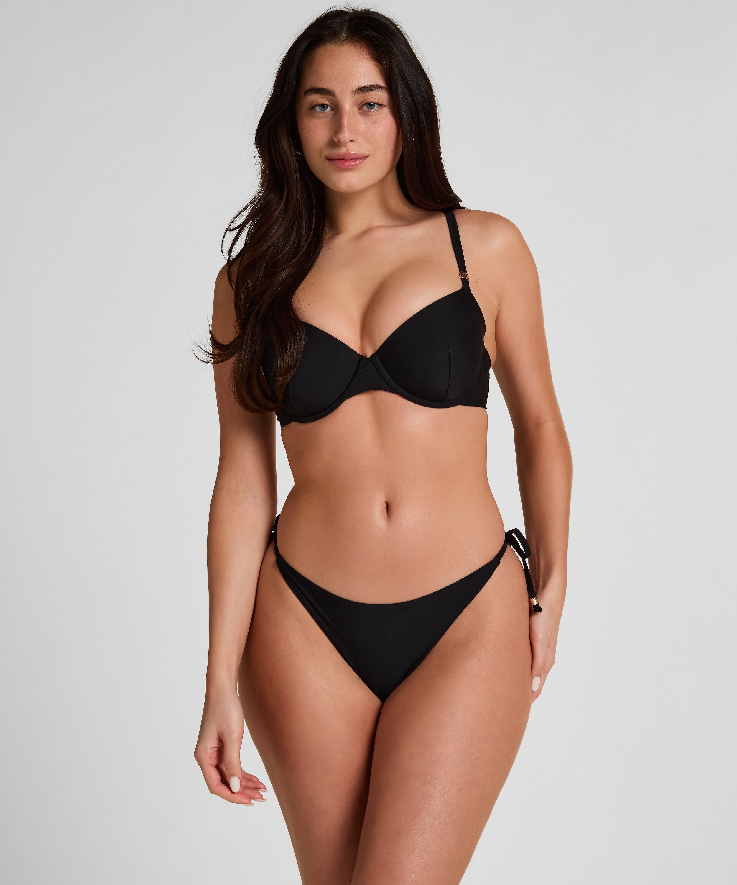 Thong Bikinihose Luxe, Schwarz
