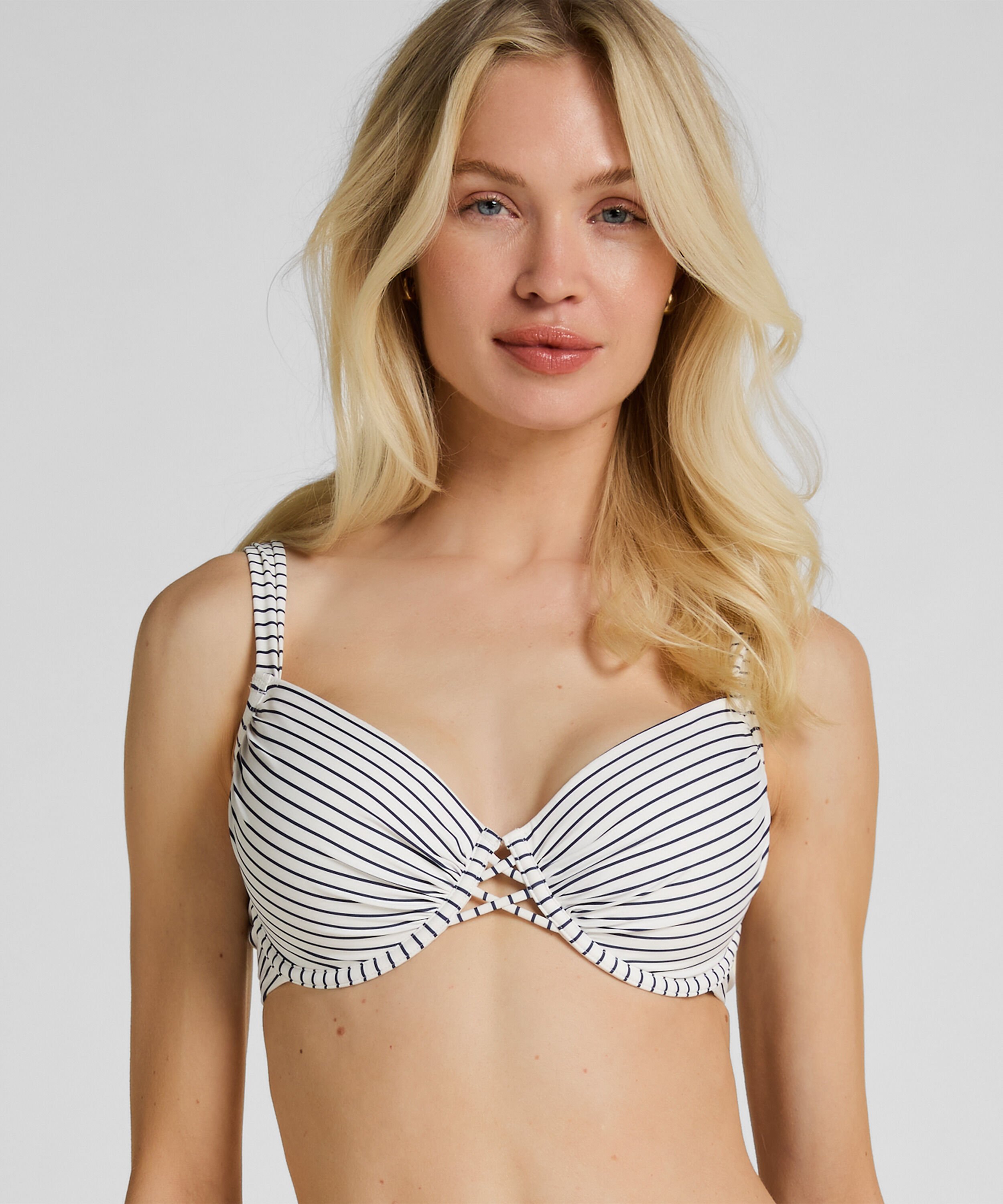 Gepolstertes Bügel-Bikini-Oberteil Stripes