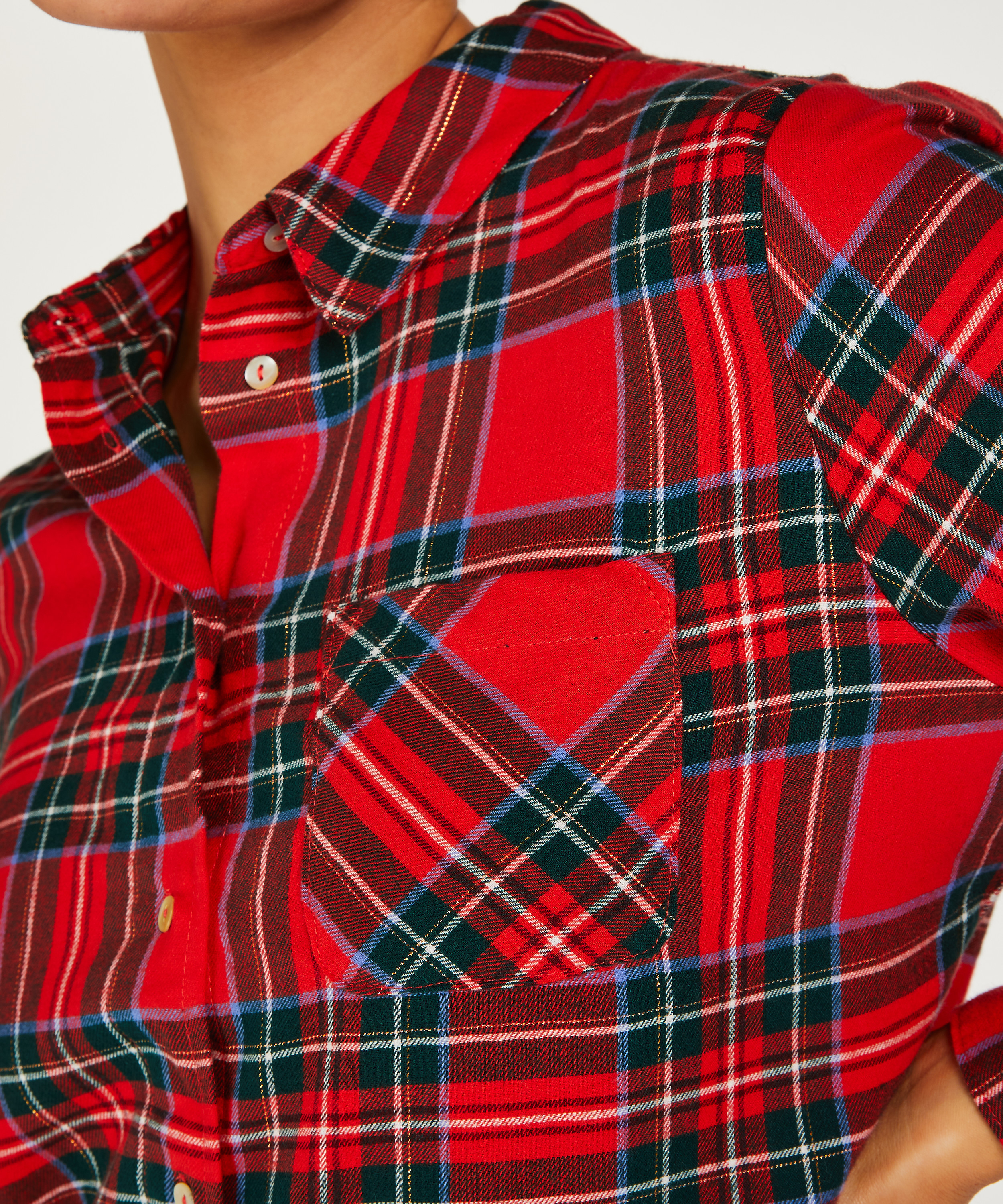 Nachthemd Menshirt Jersey, Rot, main