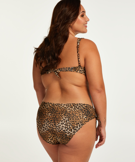 Nicht vorgeformtes Bügel-Bikini-Oberteil Leopard, Braun