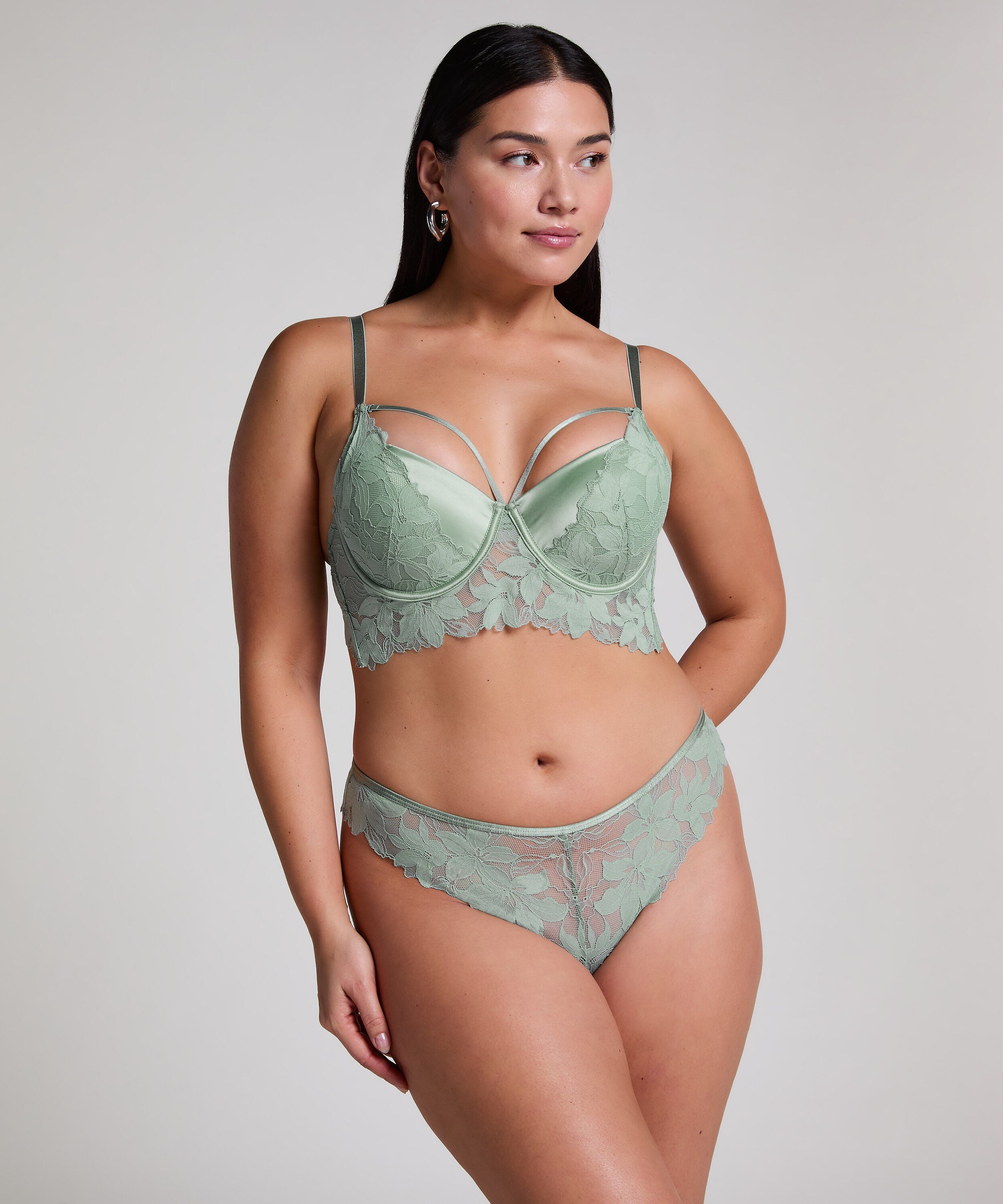 Ingrid Wattierter Longline-Bügel-BH