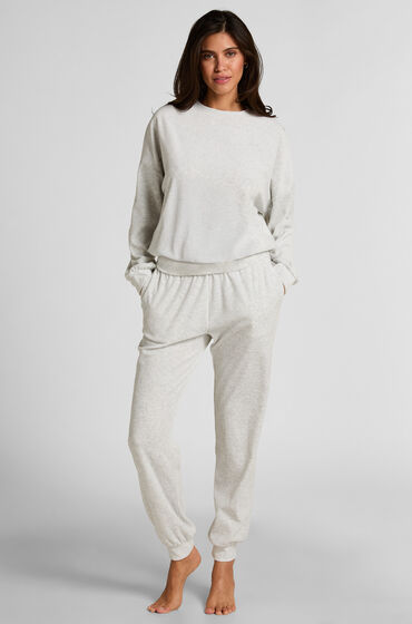 Hunkemöller Velours-Jogginghose Grau