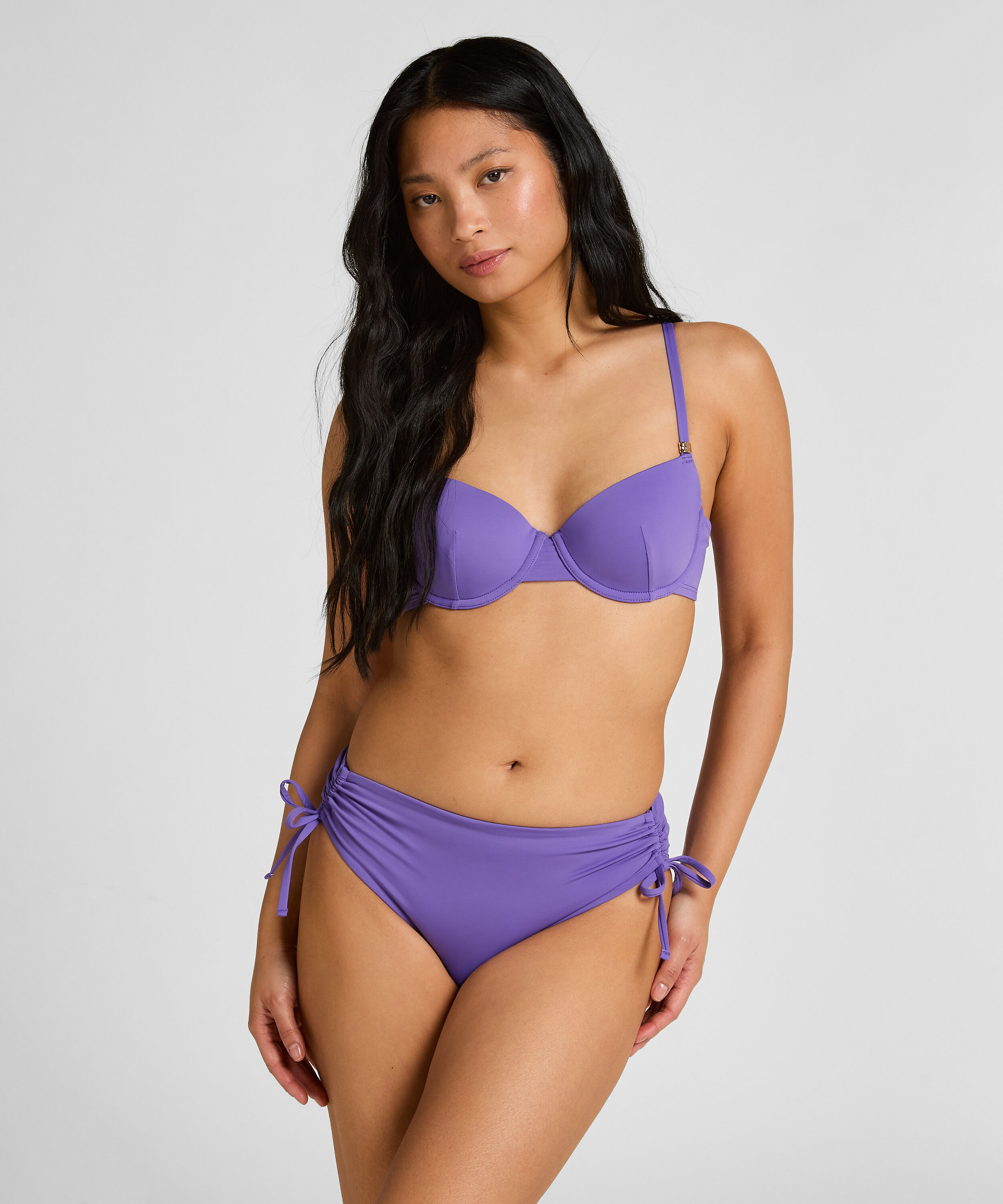 Midi Bikini Bottom Luxe, Lila Midi Bikini Bottom Luxe, Lila