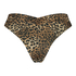 Hoch ausgeschnittenes Bikinihöschen Leopard, Braun