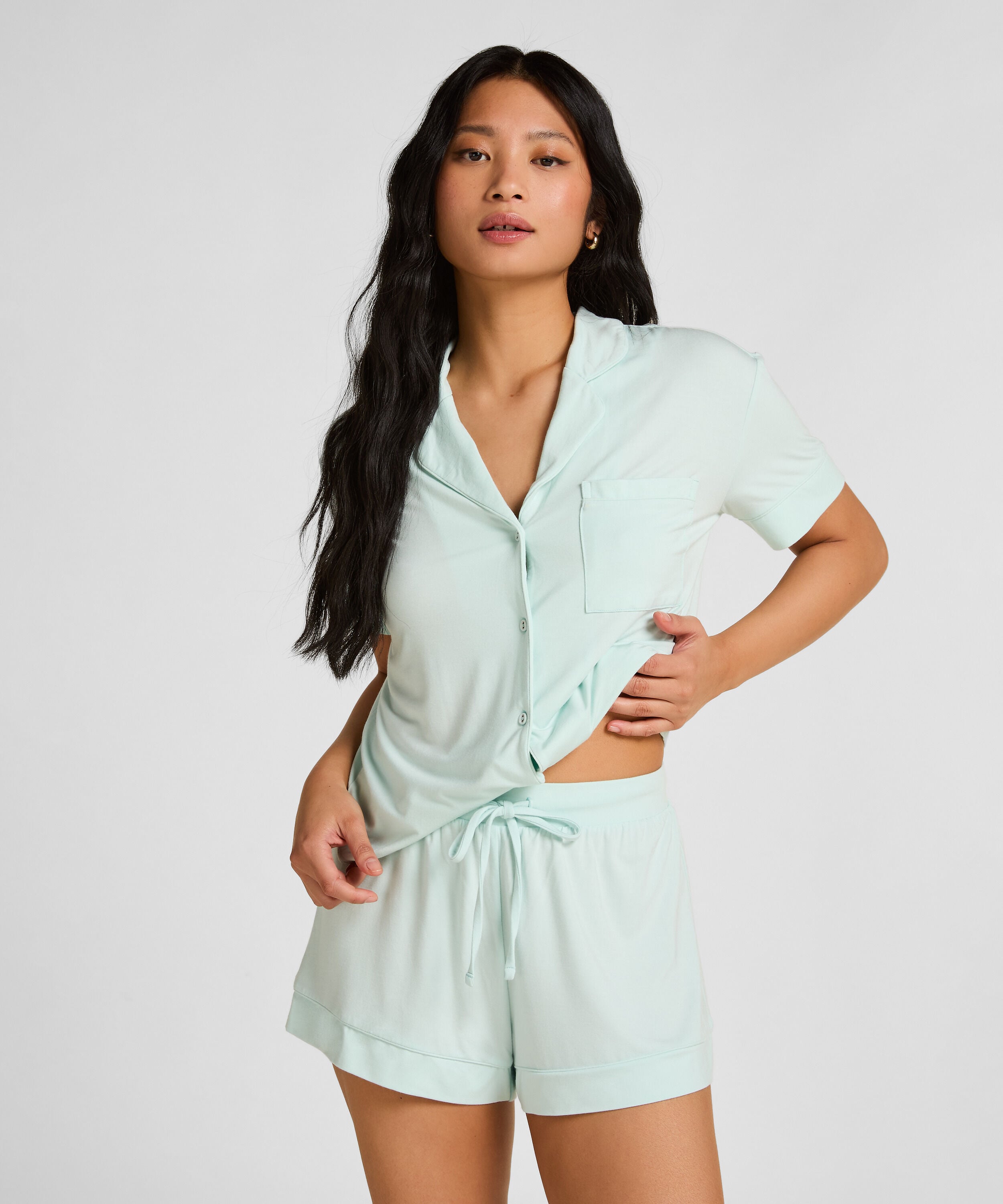 Jersey-Shorts Essential, Grün