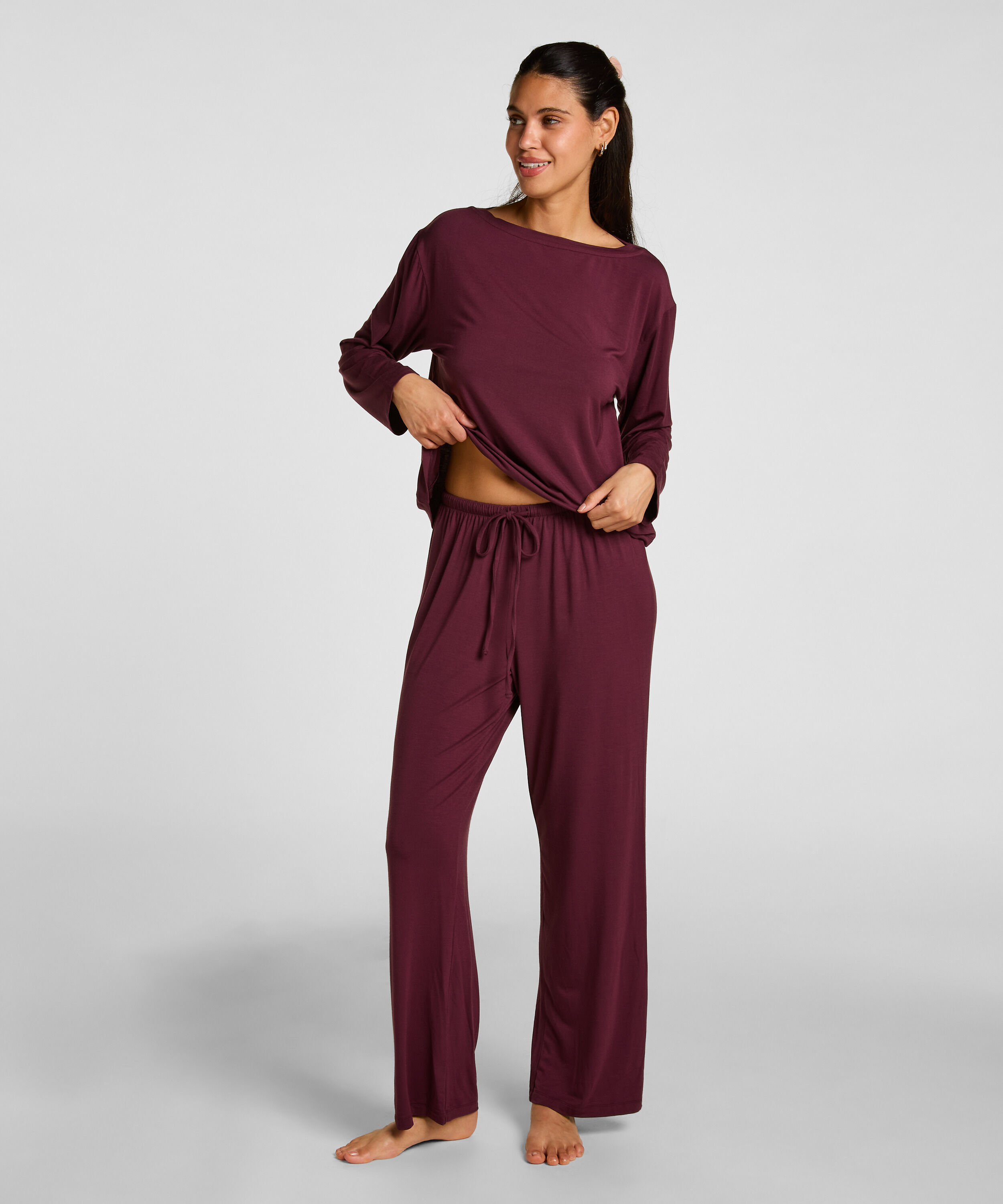 Langärmelige Jersey-Jacke Essential, Lila