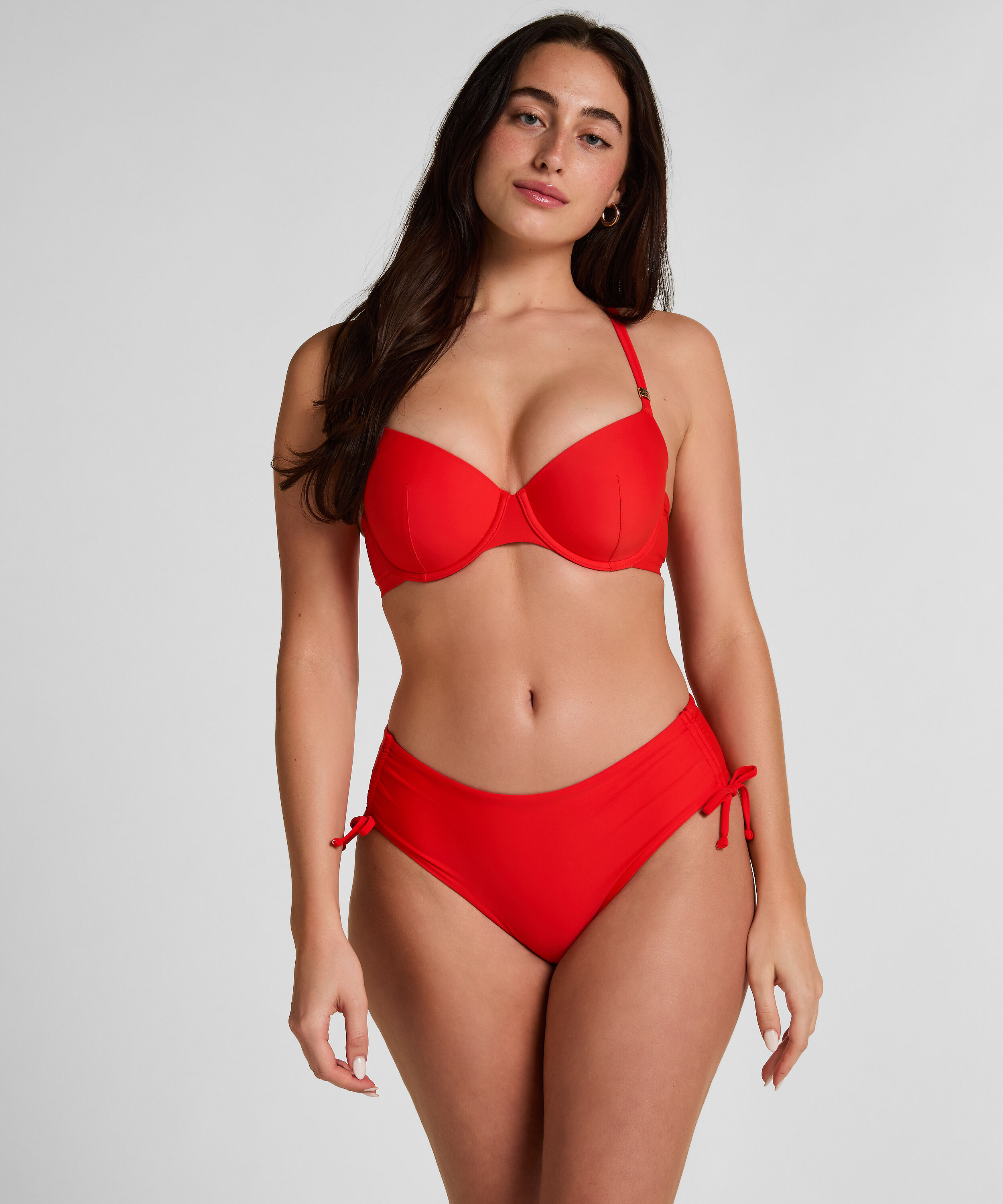 Midi Rio Bikini Bottom Luxe, Rot